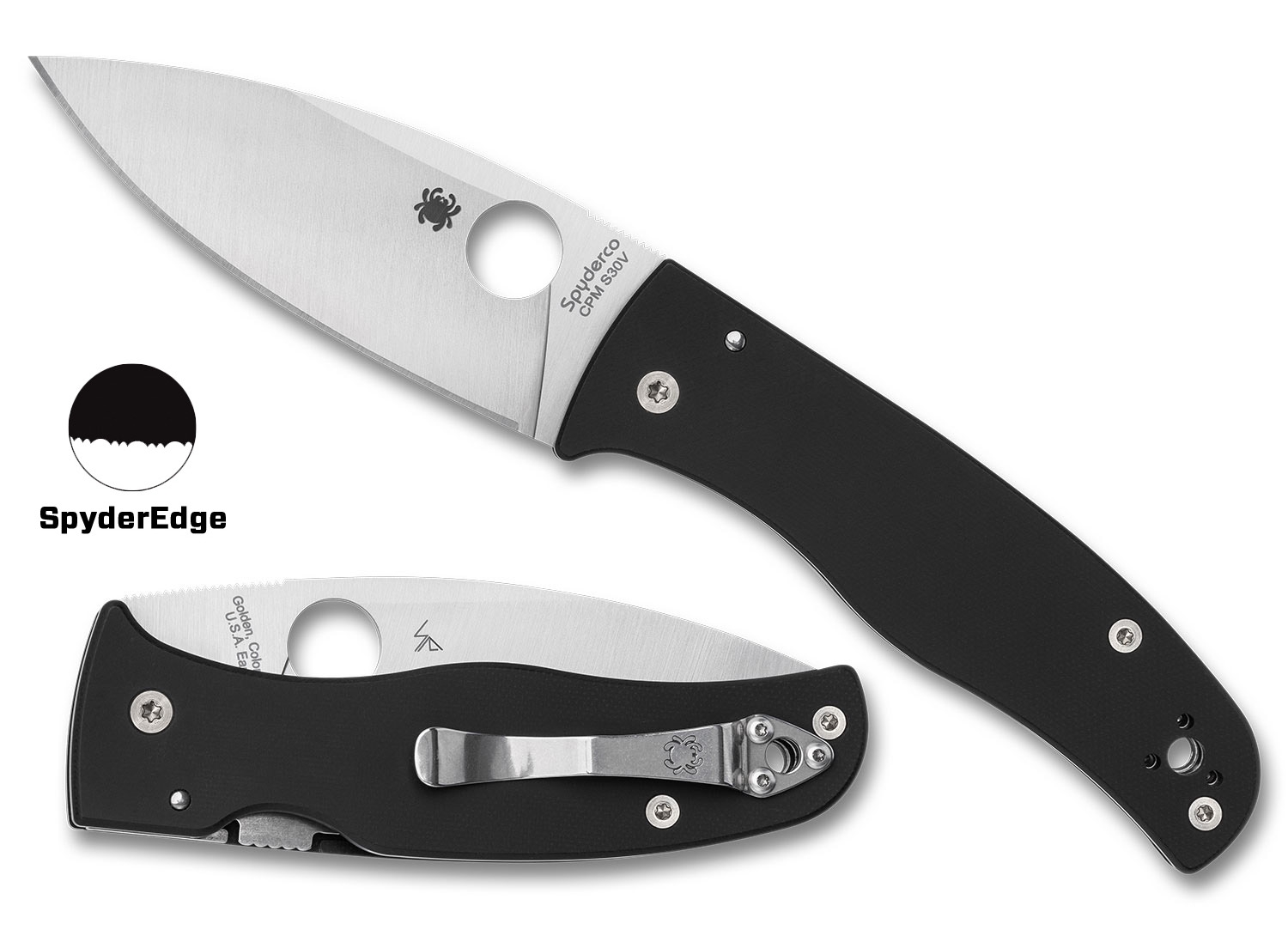 Spyderco C263GS Bodacious, Black G-10