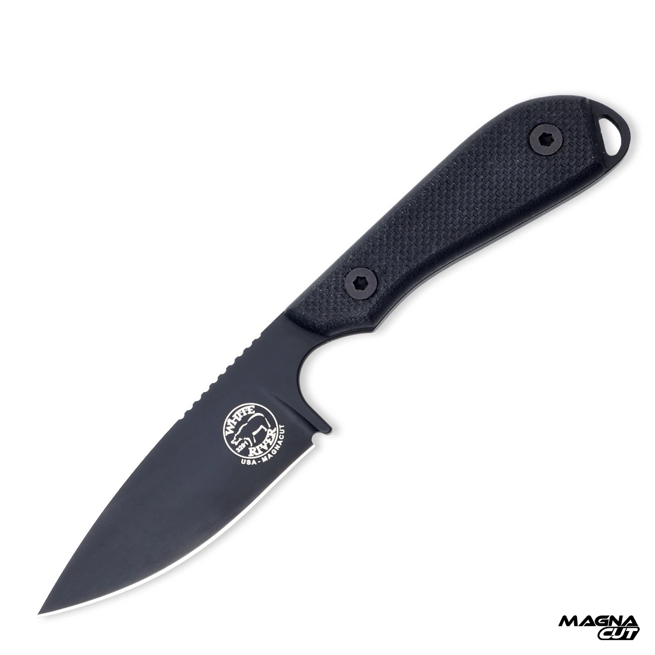White River M1 Pro, Black G10 Black Blade Magnacut