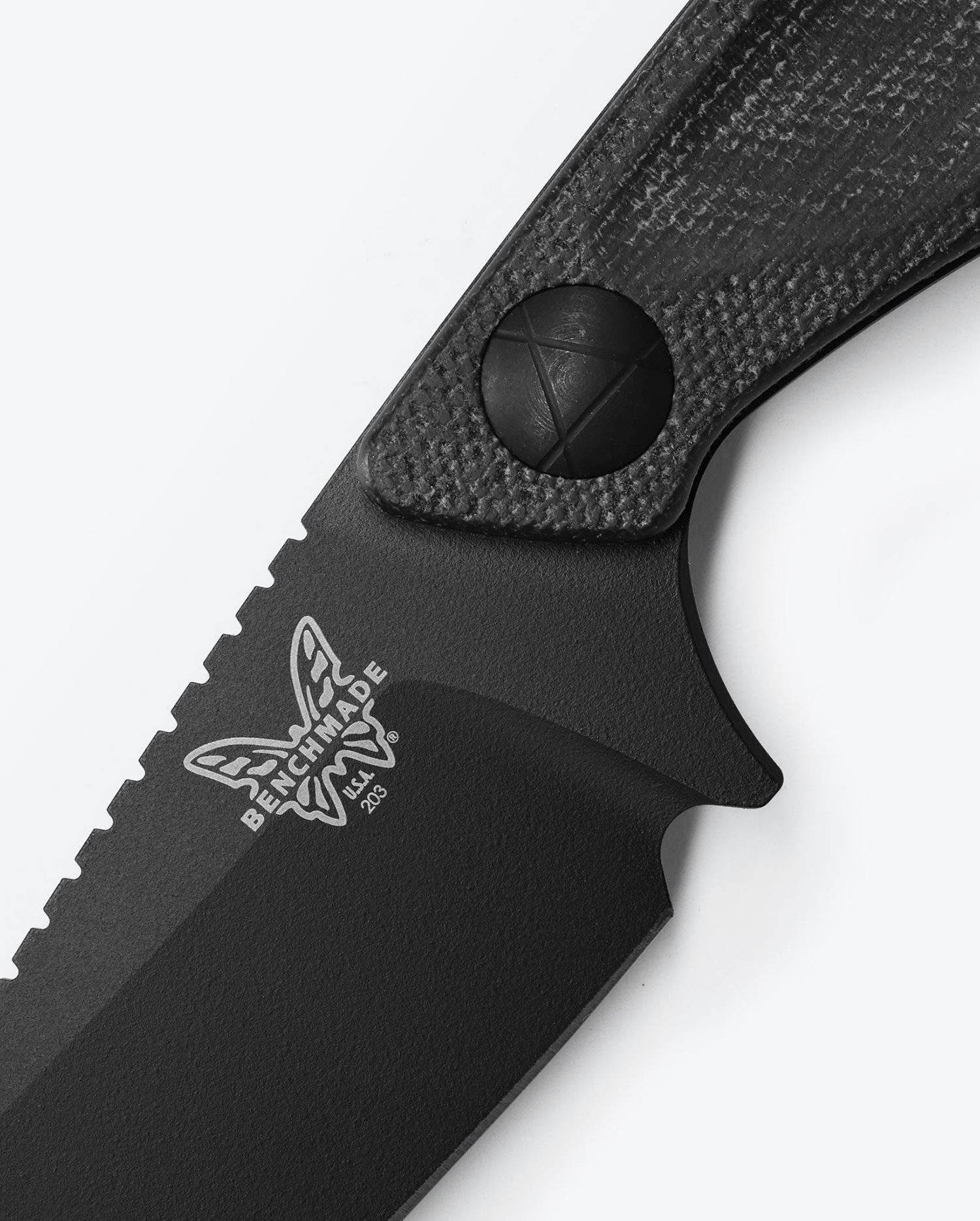 Benchmade 203BK-02 Dacian, Black Blade, Leather