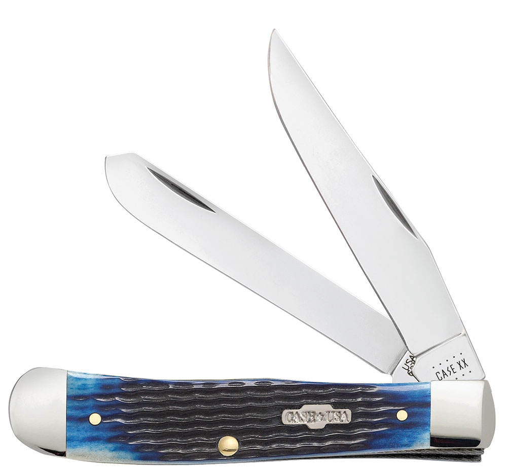 Case SS Blue Jigged Bone Trapper