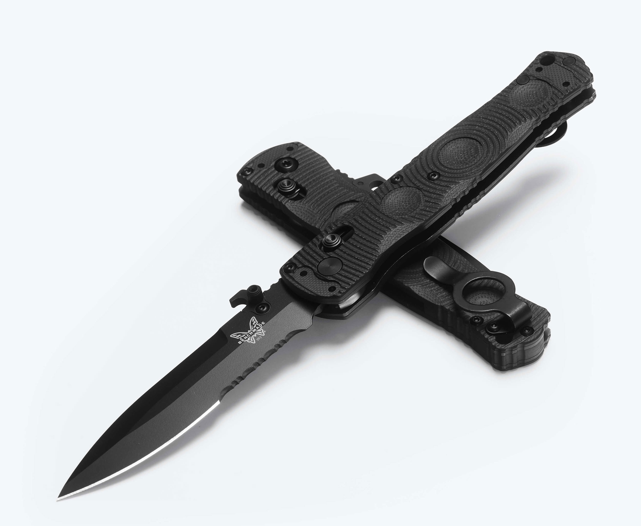 Benchmade 393SBK Mini SOCP Folder, Black