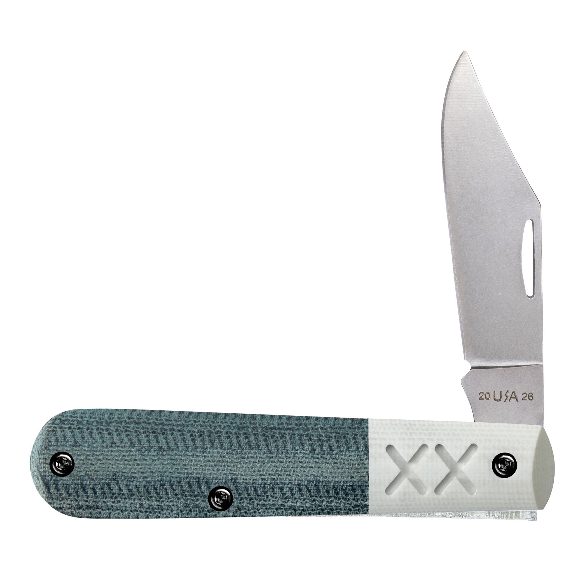 Case S35VN Blue Denim Canvas Laminate G10 Barlow