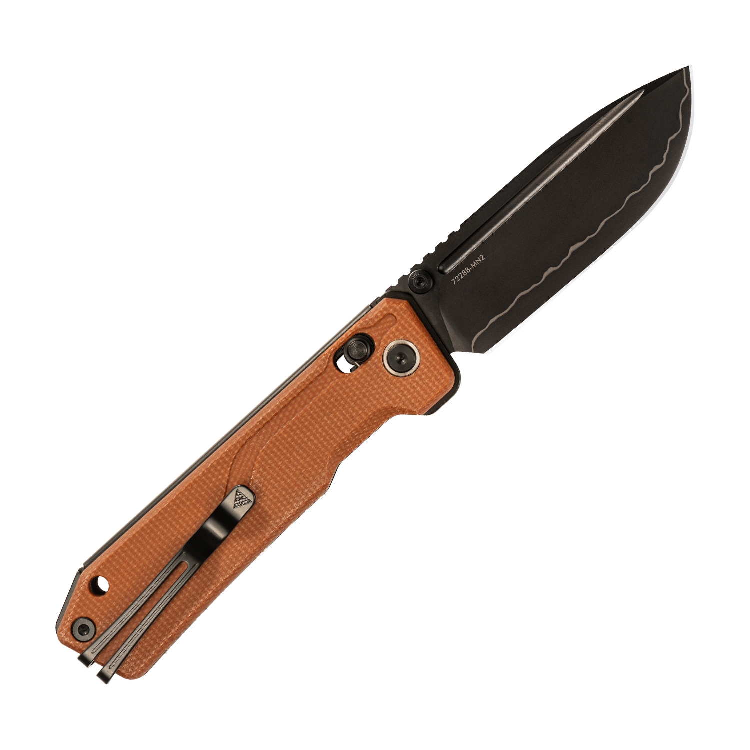 SRM Rubik 7228B-MN2, Black Blade, Brown Micarta