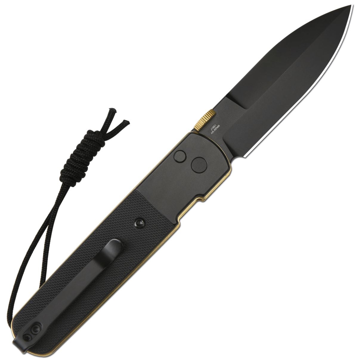 CJRBJ1951-BG Locust AR-RPM9 Black, Black G10/ Gold