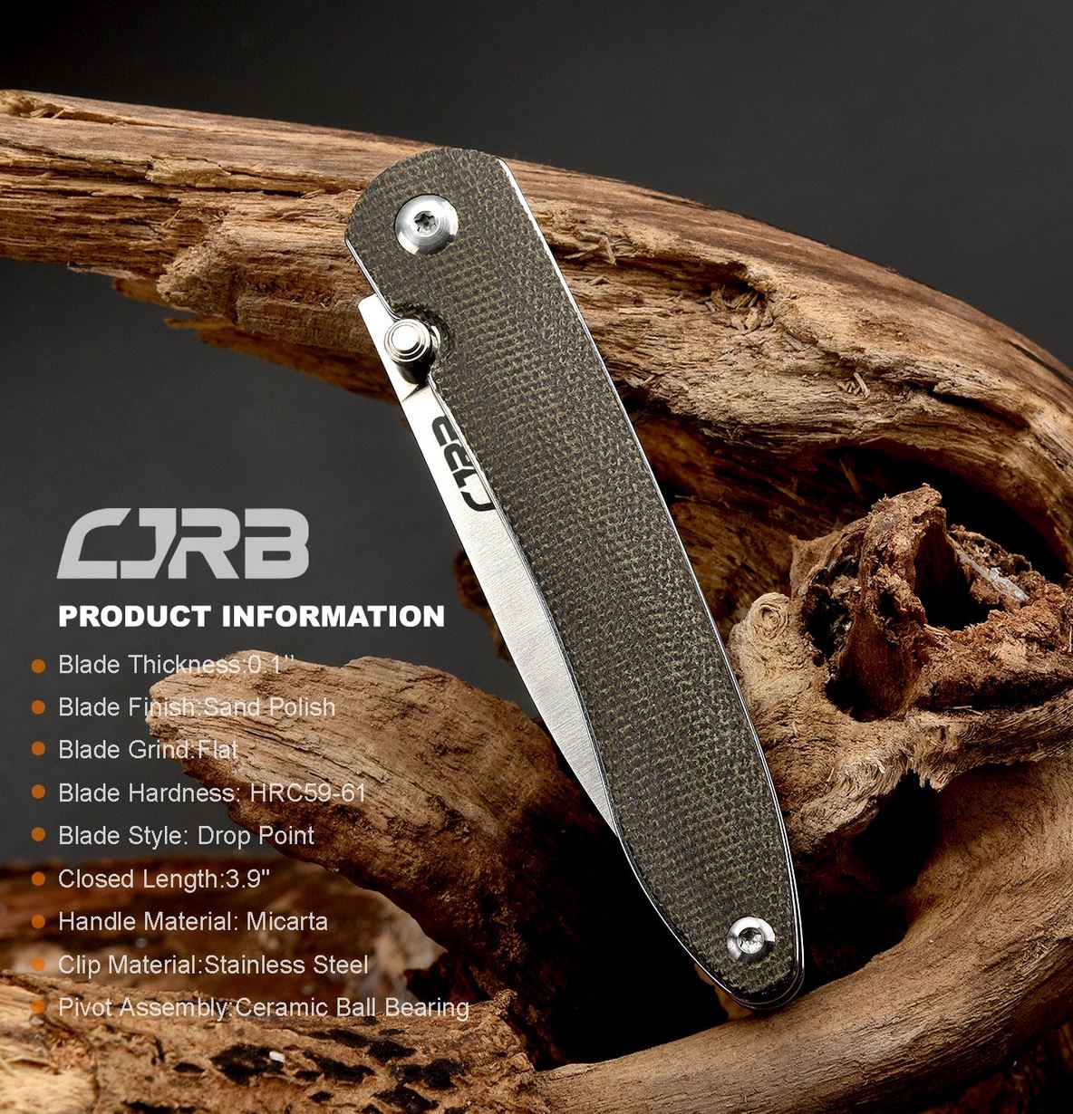 CJRBJ1917-ODG Ria AR-RPM9, OD Green Micarta