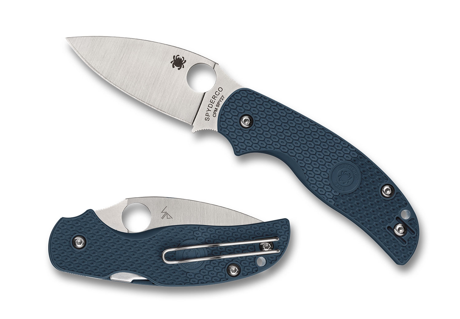 Spyderco C123PCBL Sage 5 Cobalt Blue FRN