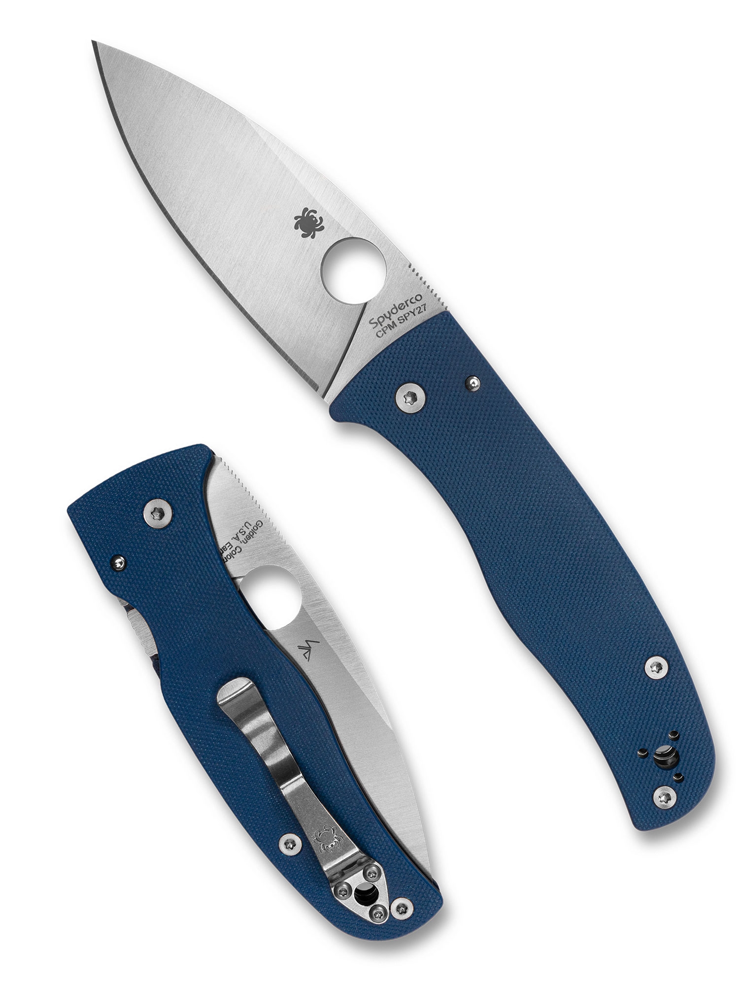 Spyderco C263GPCBL Bodacious, SPY27, Blue G10