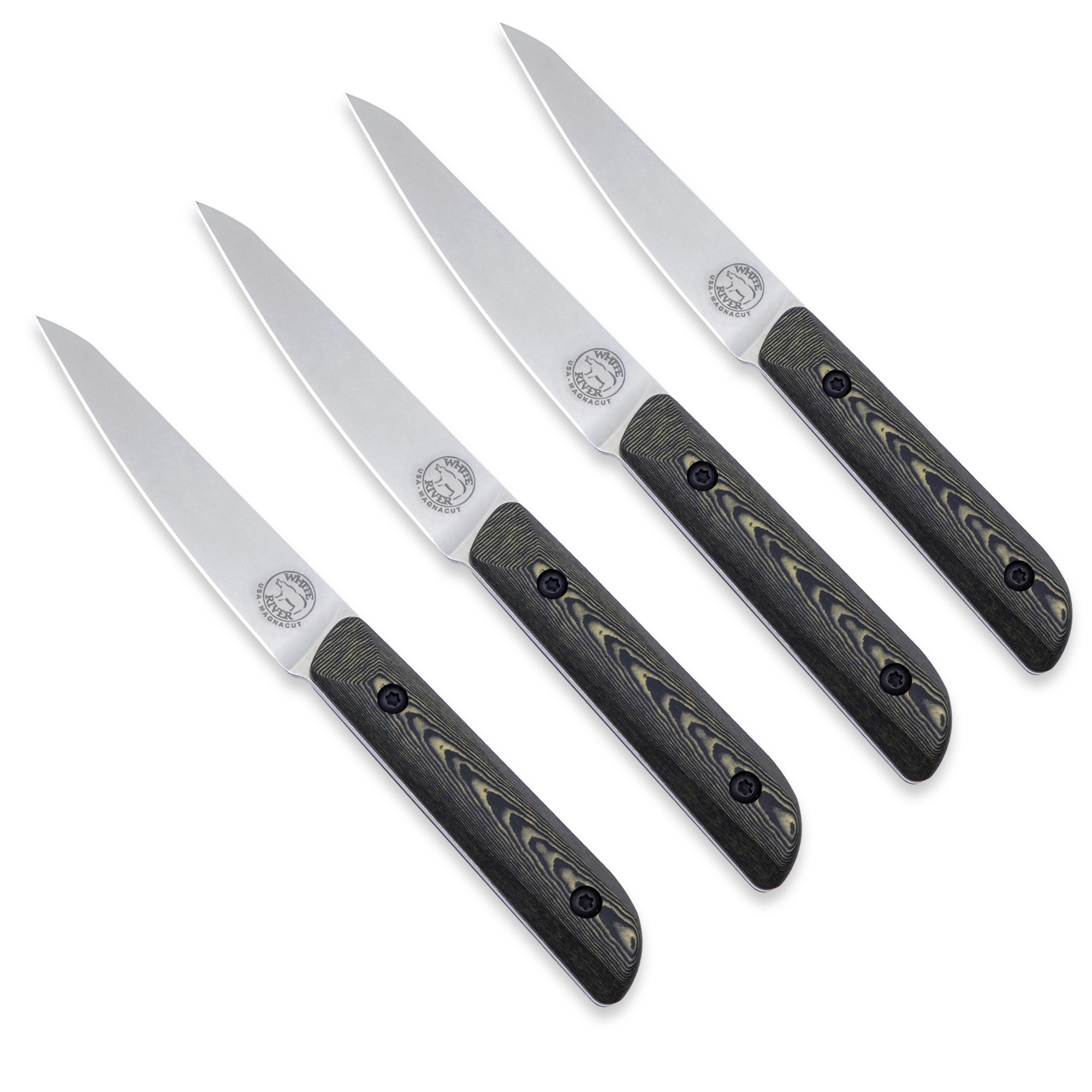 White River Liong Mah 4x Steak Knife Set Richlite