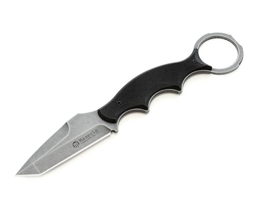 Maserin 921/STW Neck Knife, Tanto, StoneWash