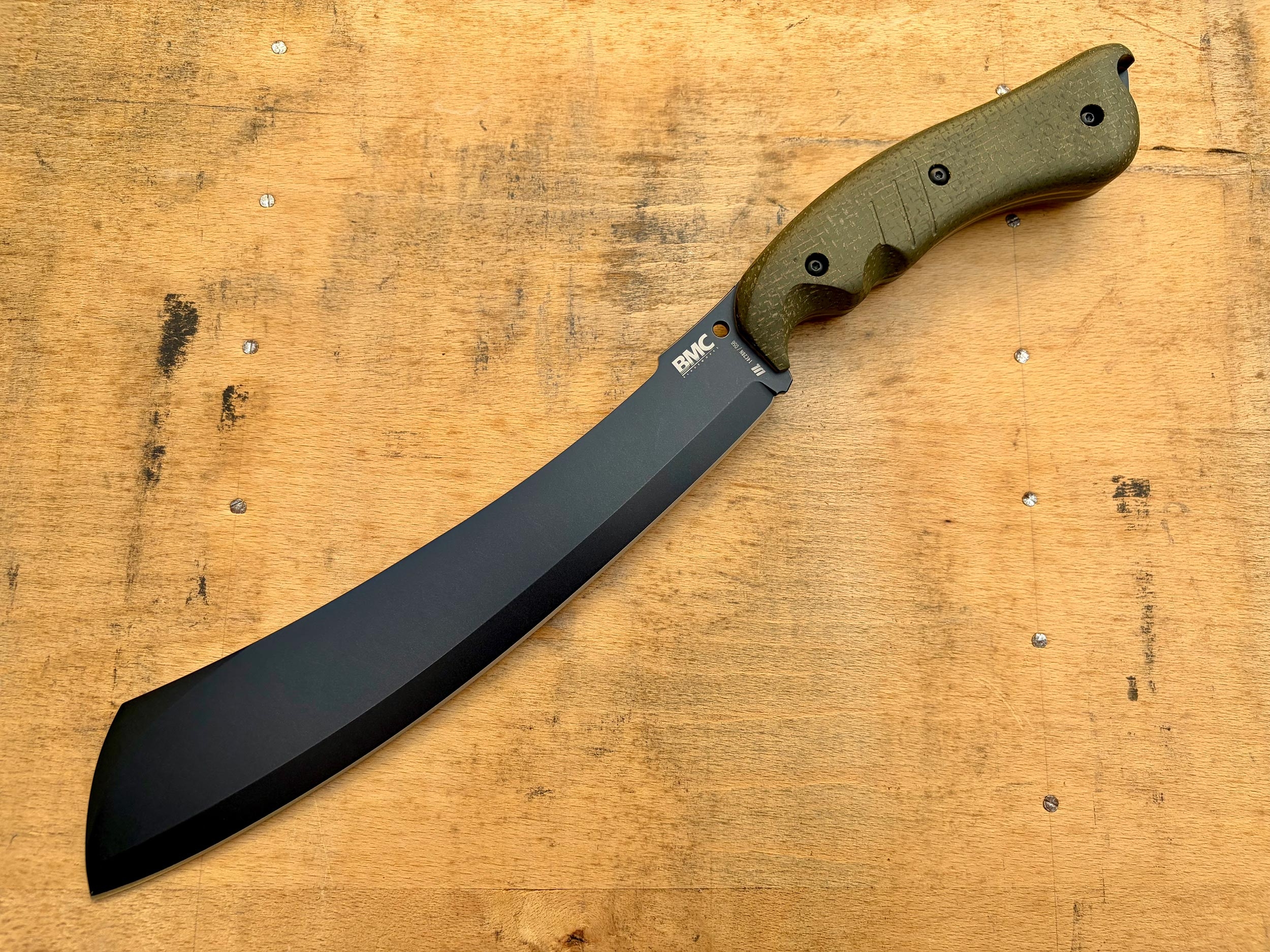 BMC M42 Naga Parang, Green Micarta, Black PVD