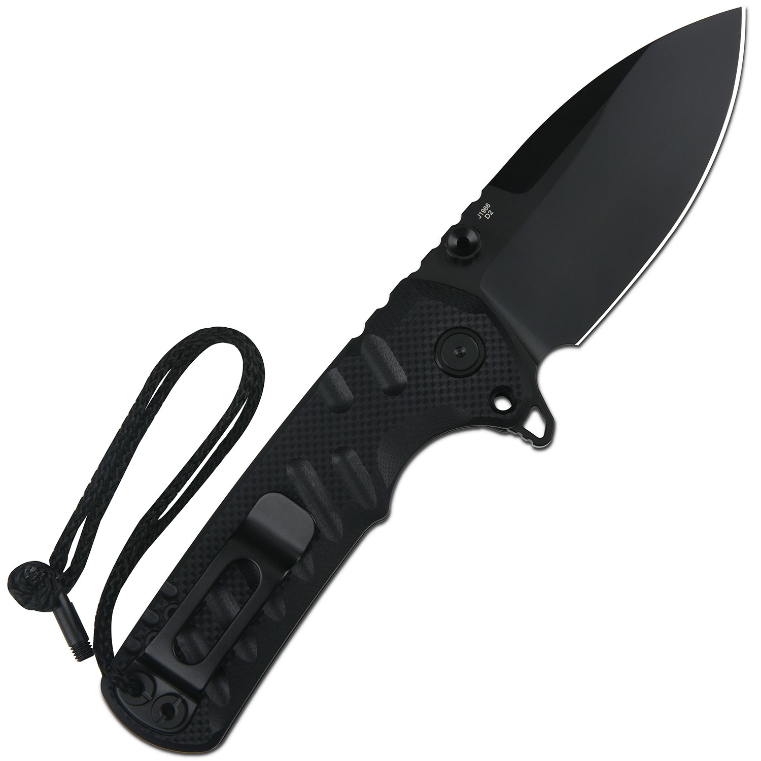 CJRBJ1966-BBK Tundra, D2, Black G10, Black Blade