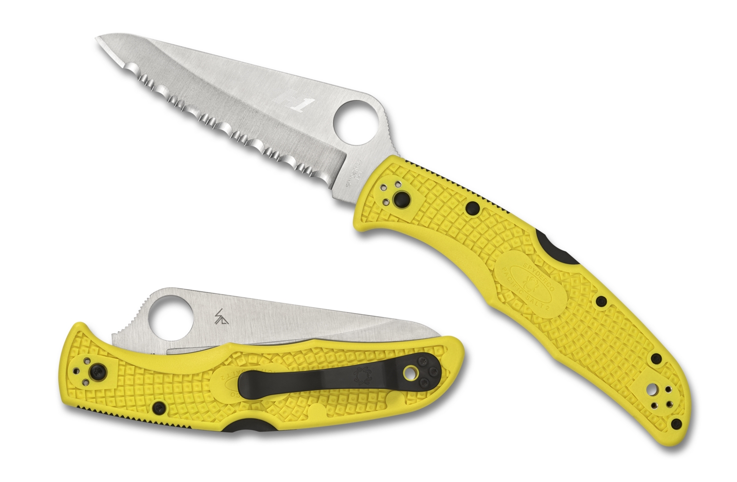 Spyderco C91SYL2 Pacific Salt 2, Yellow FRN, H-2