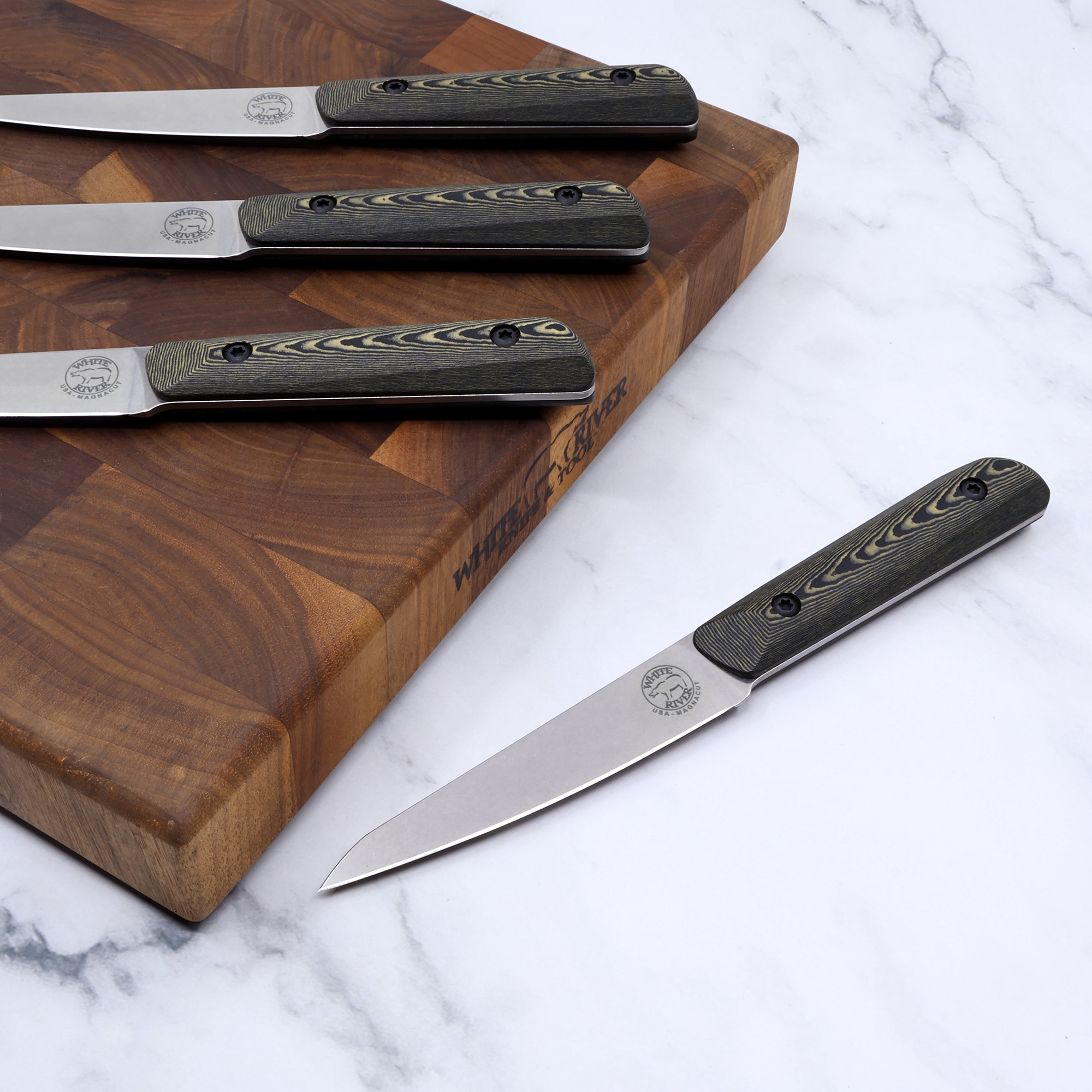 White River Liong Mah 4x Steak Knife Set Richlite