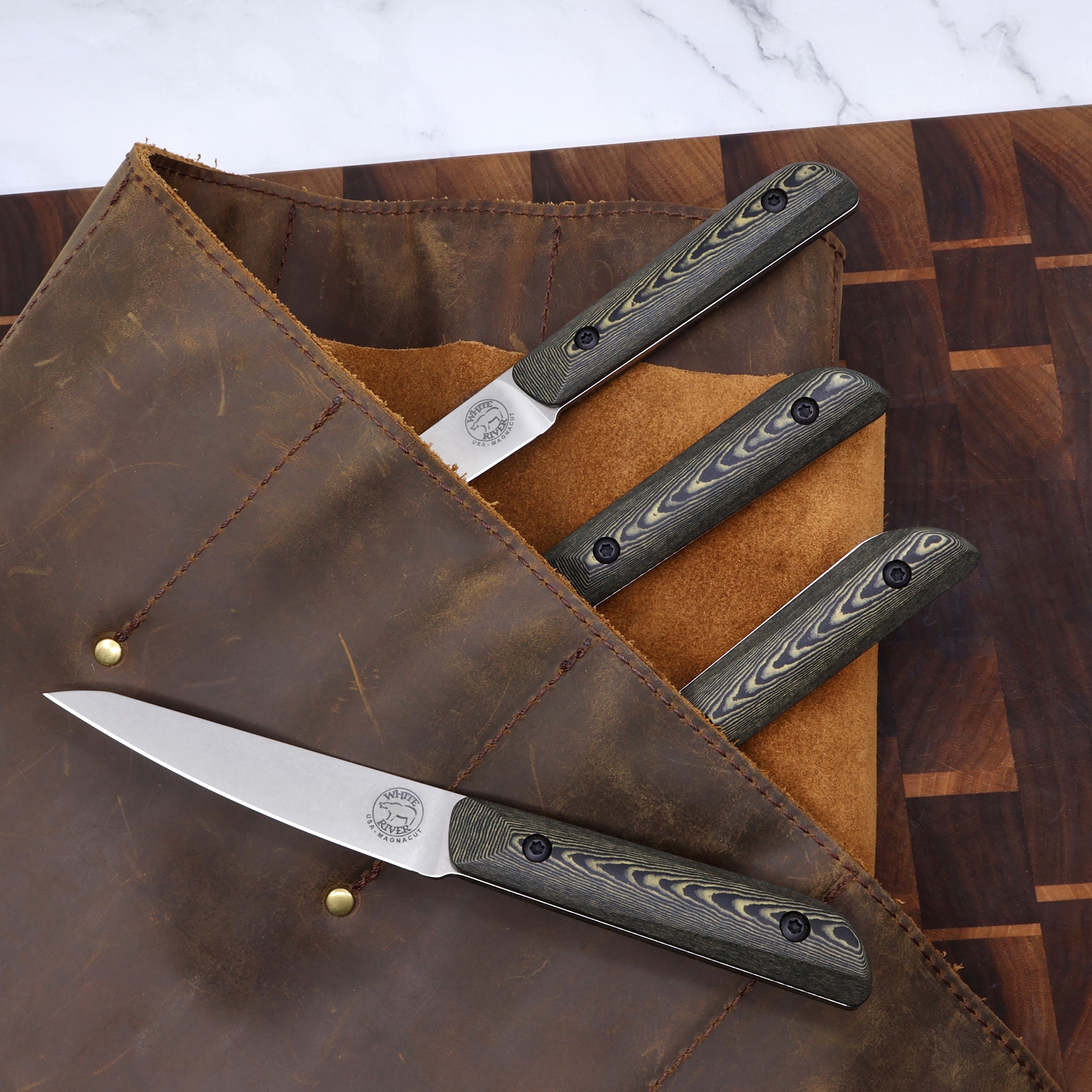 White River Liong Mah 4x Steak Knife Set Richlite