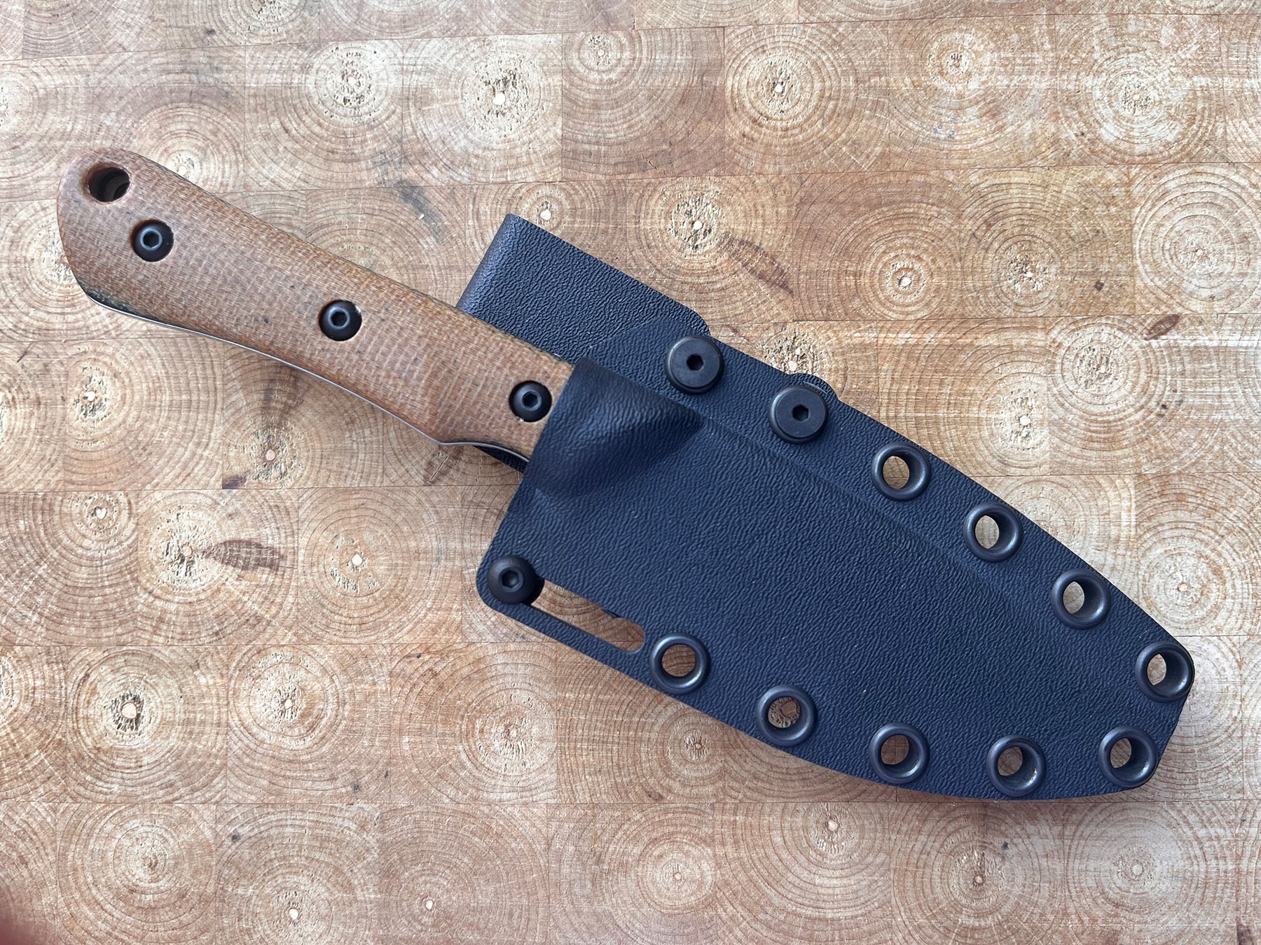 White River Brave, Natural Canvas Micarta Magnacut