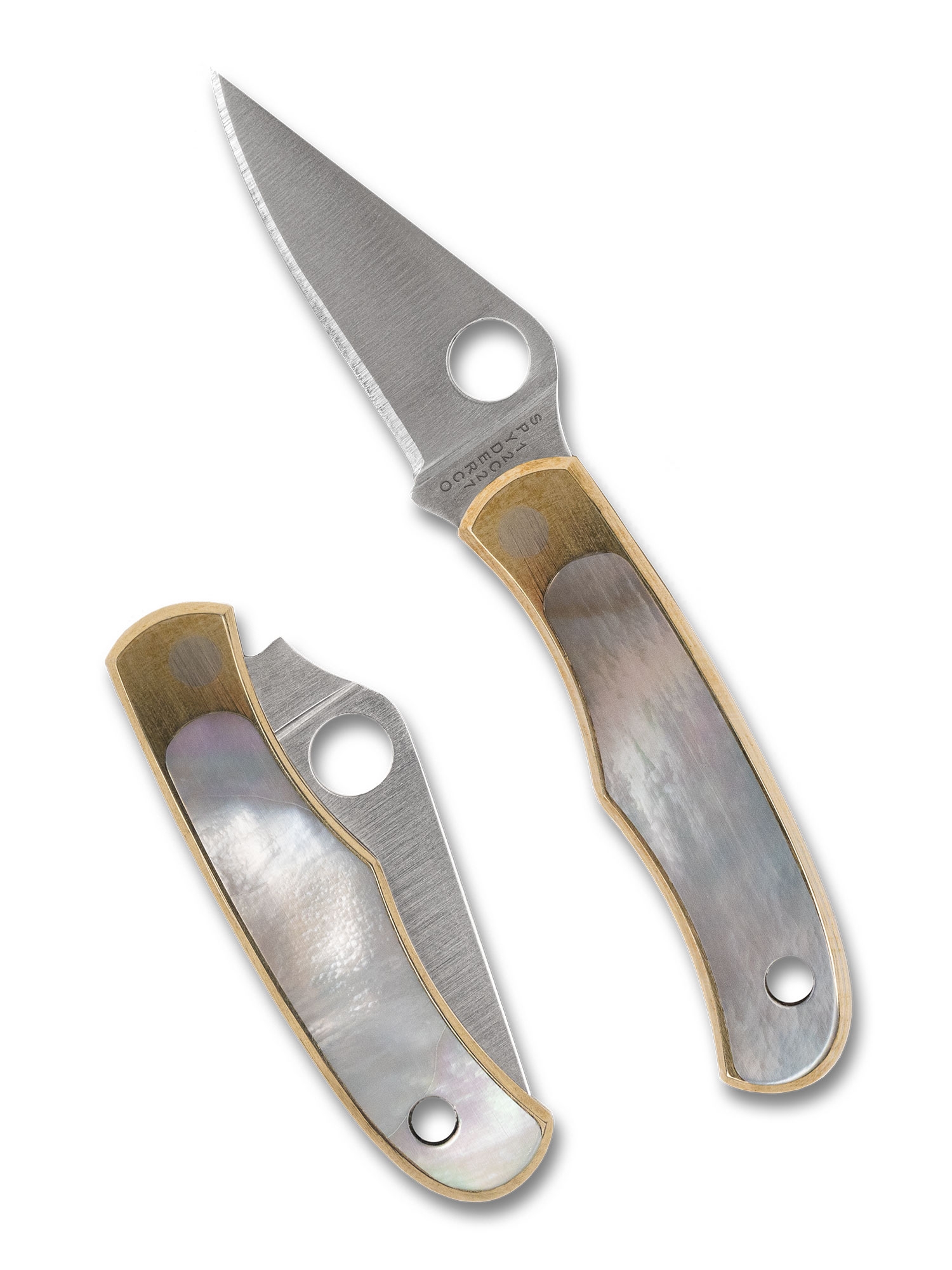 Spyderco C133AP Bug, Nickel Silver Abalone
