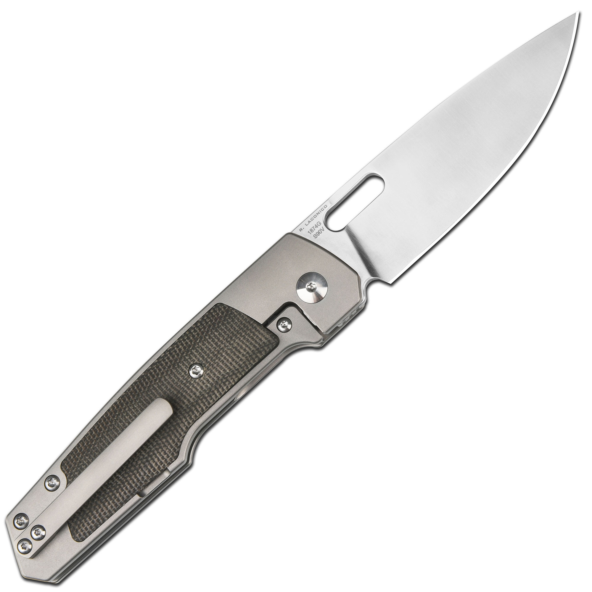 ARTC1874G-ODG Gambit, S90V, Titan/ Green Micarta