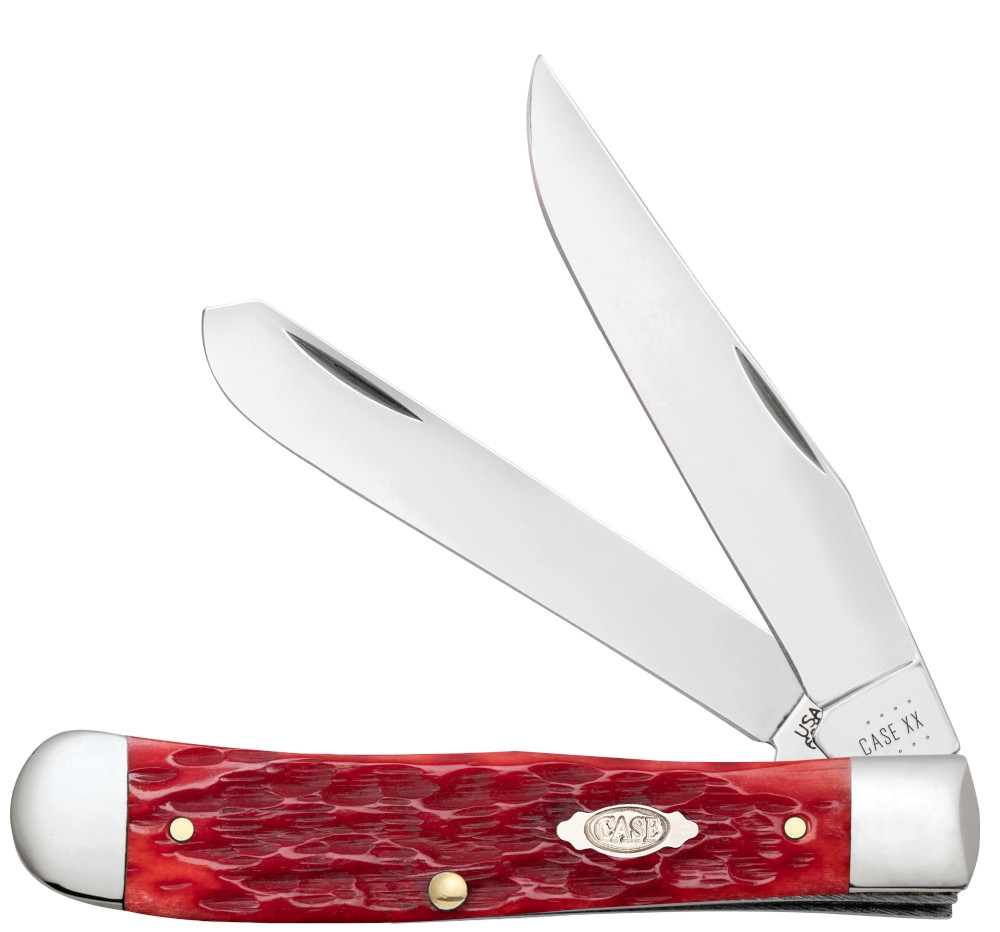 Case CV Dark Red Bone Trapper mit Clip