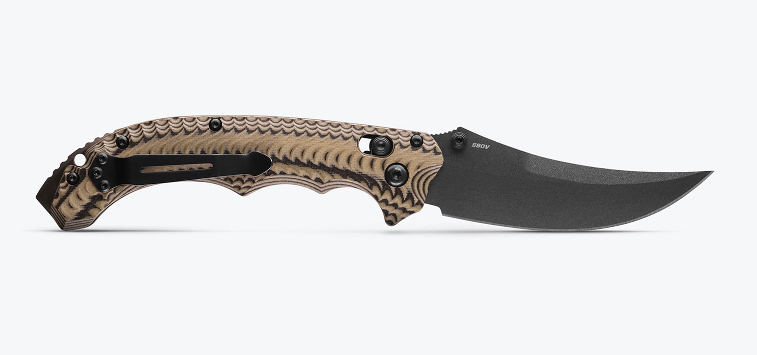 Benchmade 865BK-01 Mini Bedlam, S90V, Camo G10