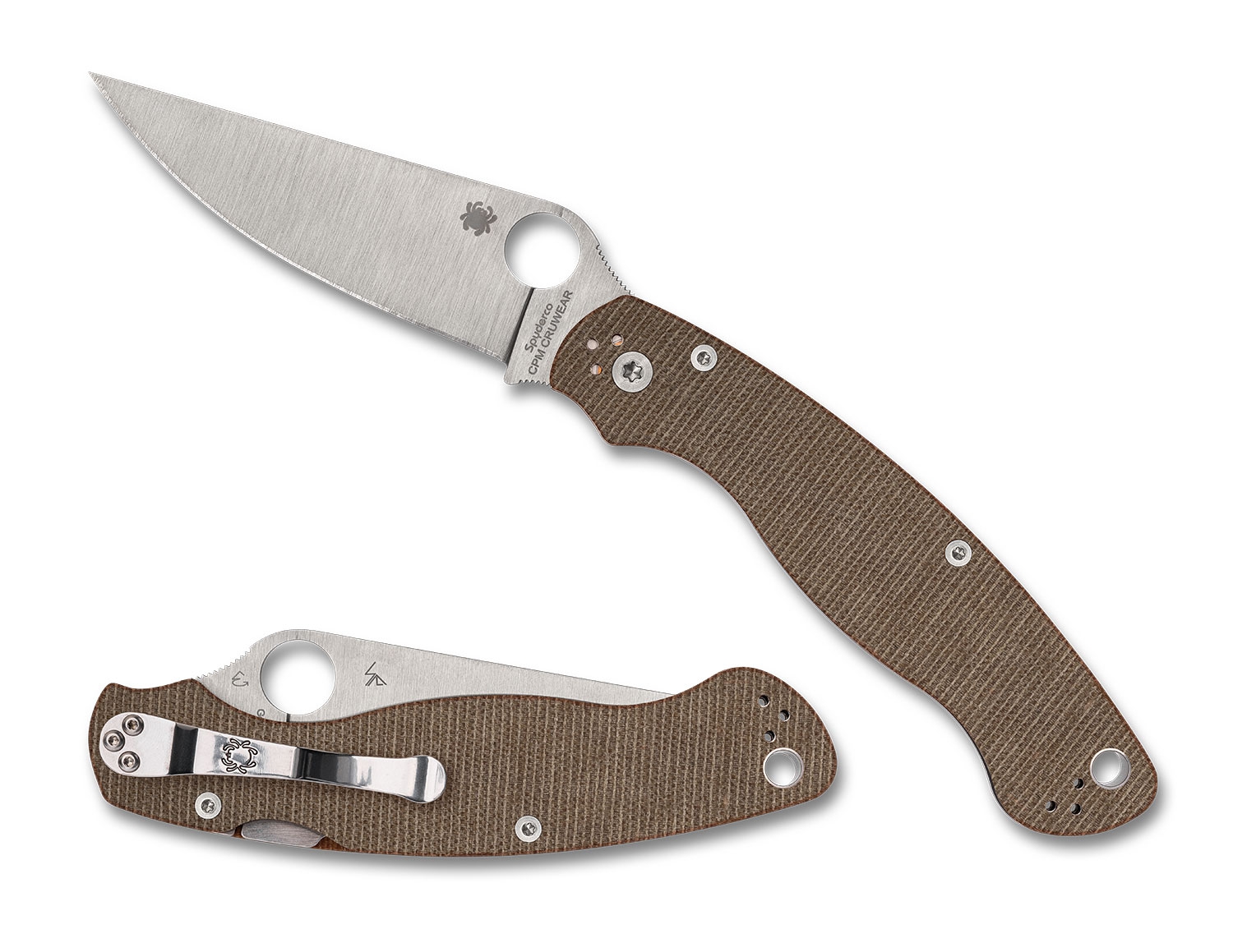 Spyderco C36MPCW2 Military 2, CPM CRU-WEAR