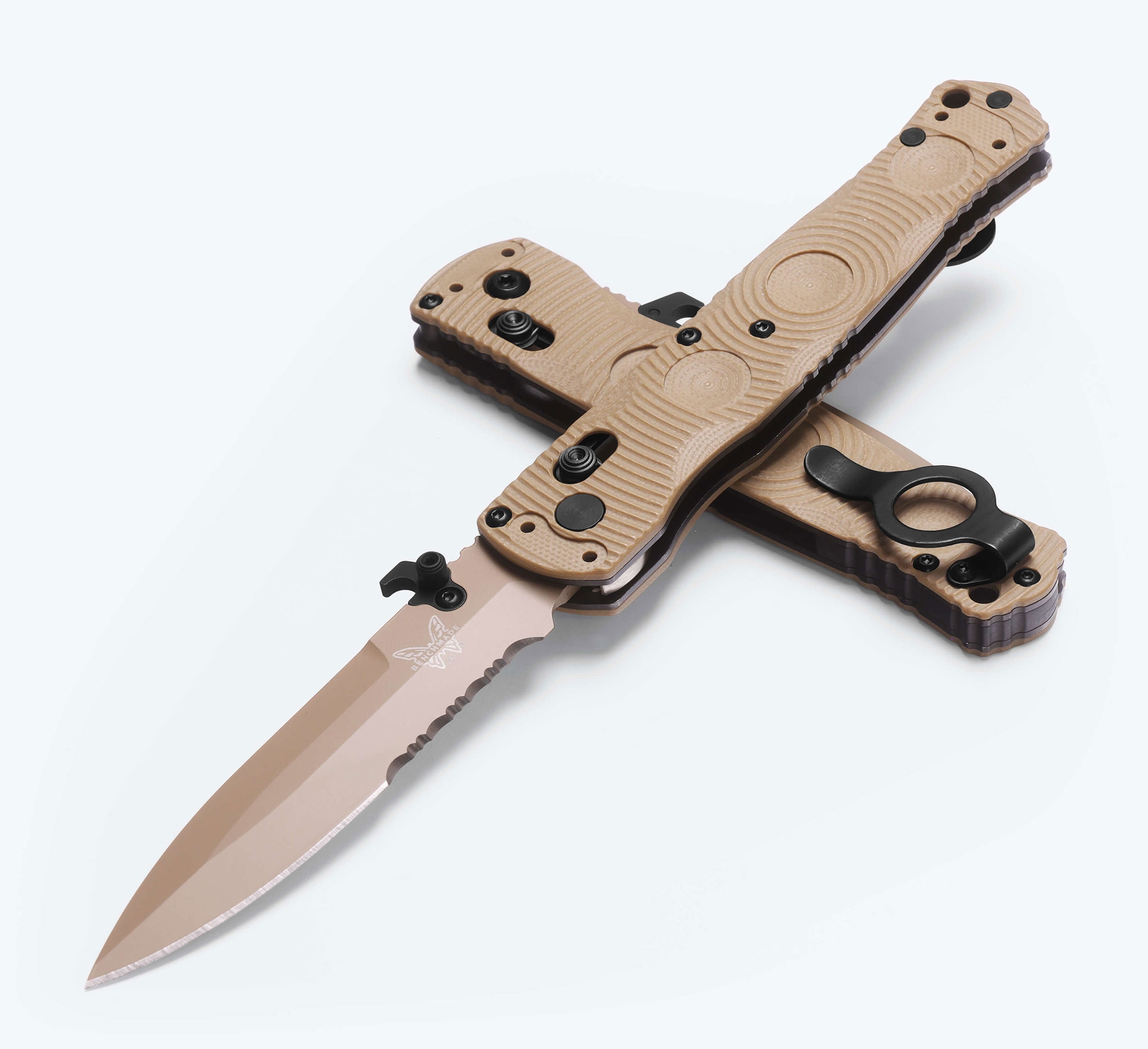 Benchmade 393SSN-01 Mini SOCP Folder, Sand