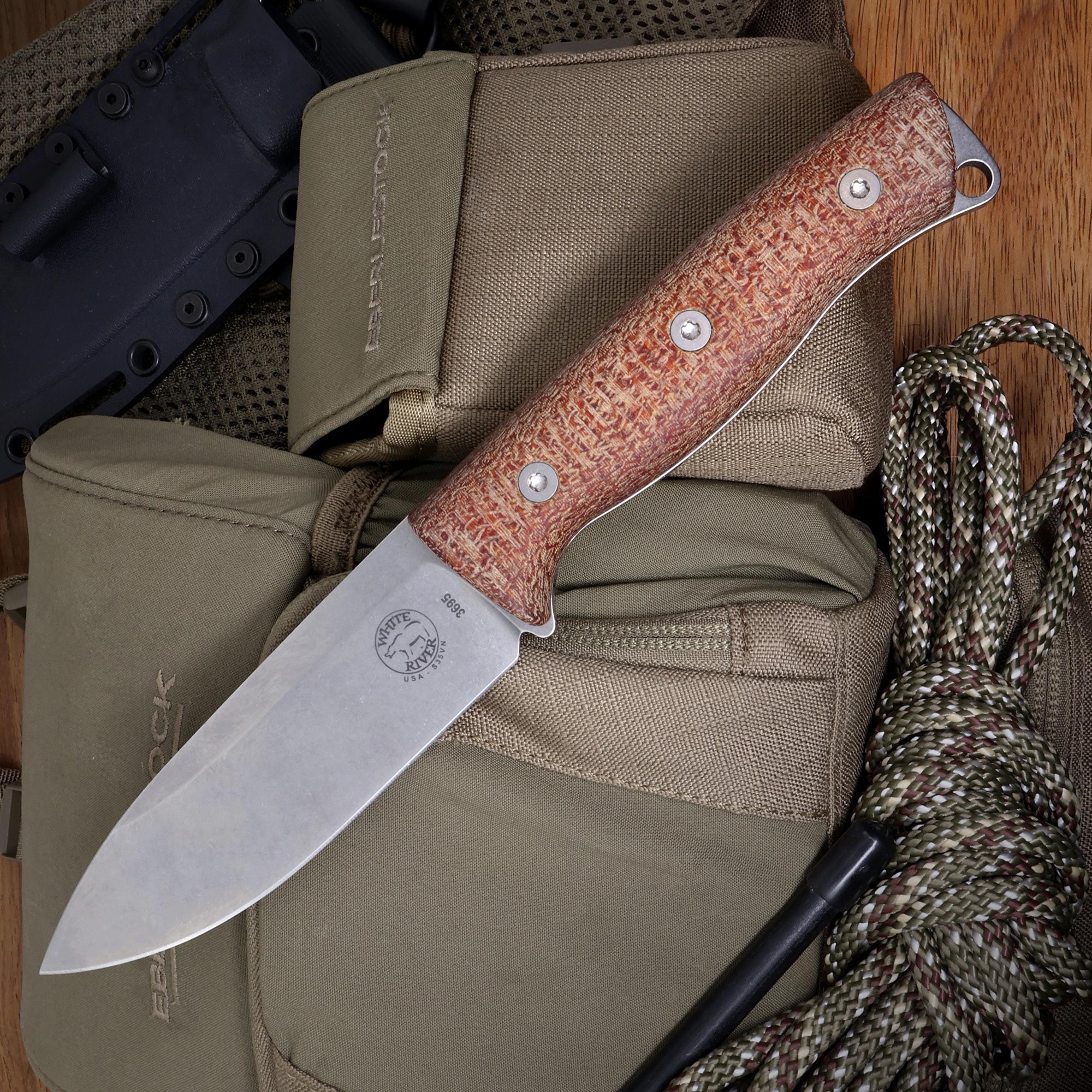 White River Ursus 45, Barbed Wire Micarta, S35VN