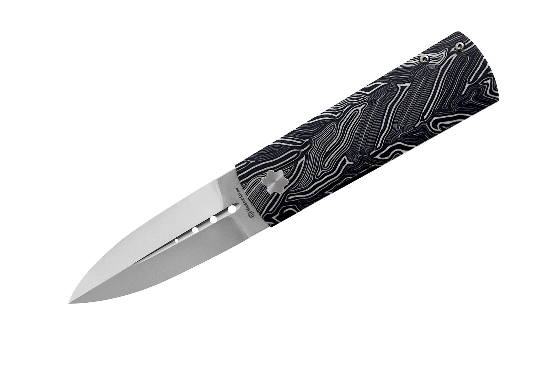 Maserin 372/G10W Daga, Elmax, White/ Black G10