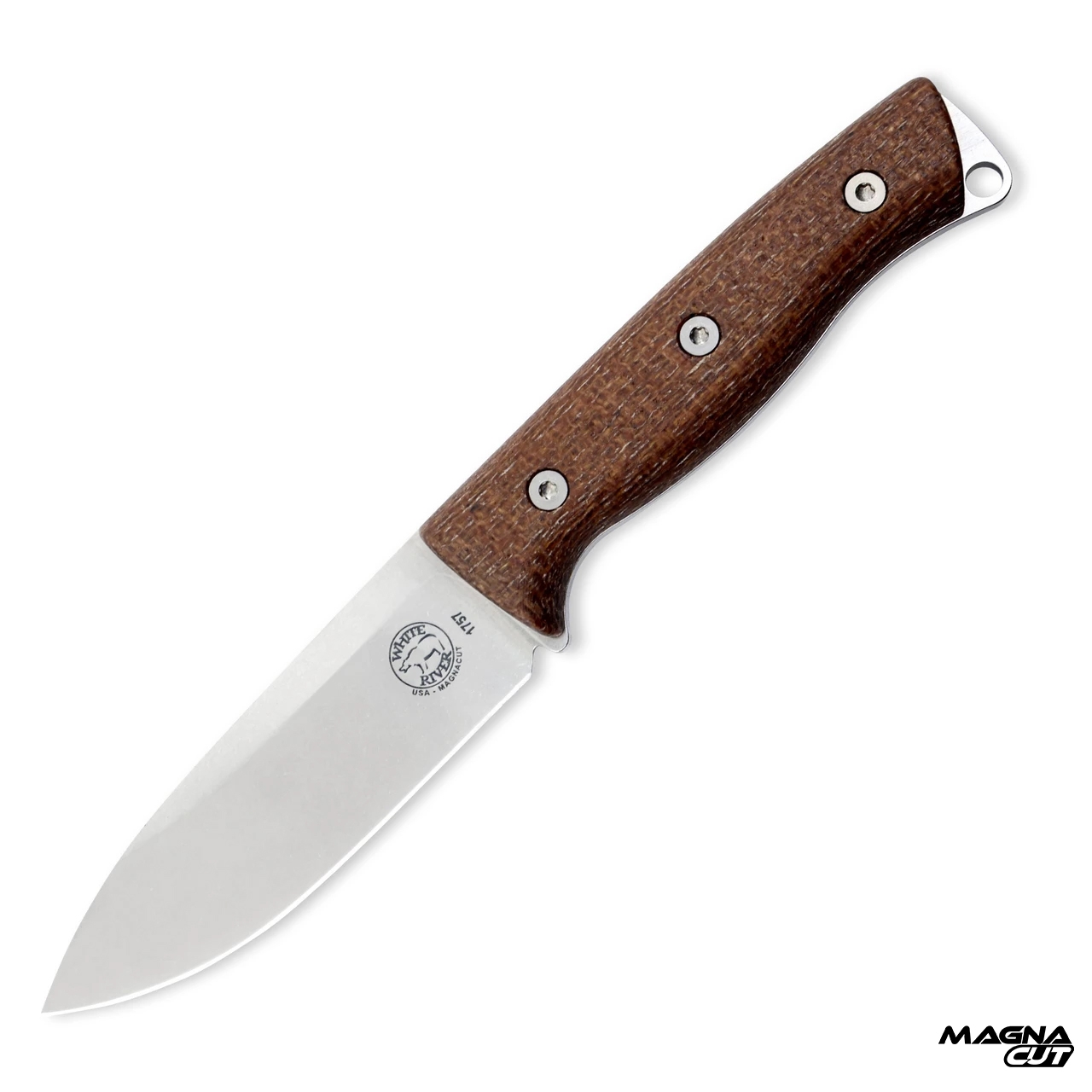 White River Ursus 45, Natural Micarta, Magnacut