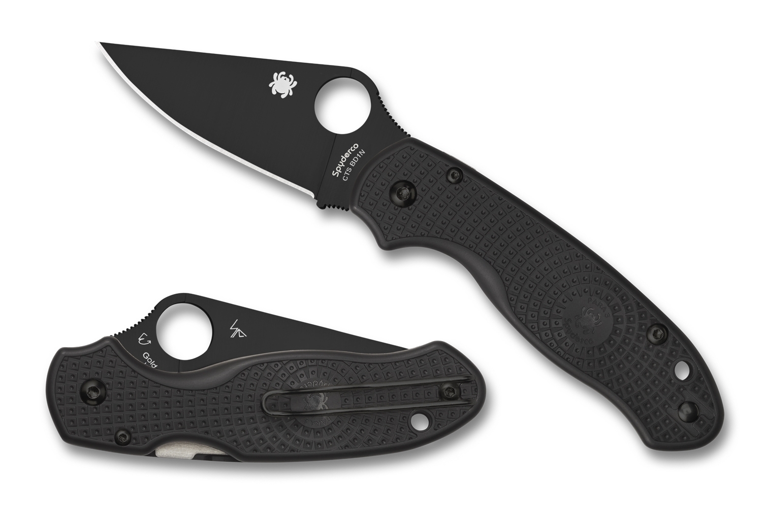 Spyderco C223PBBK Para 3, Lightweight Black, Black