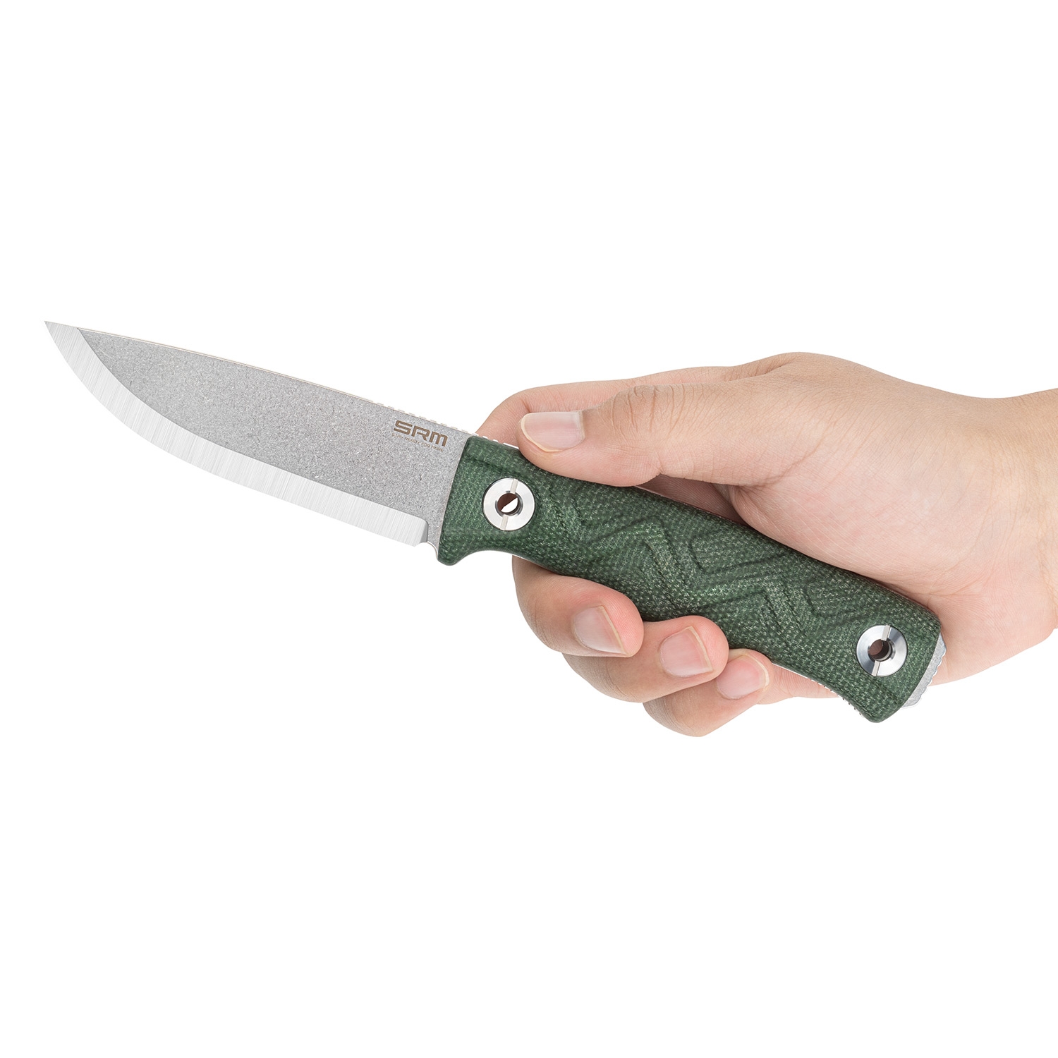 SRM Bushcut 702T-MP, OD Green Micarta