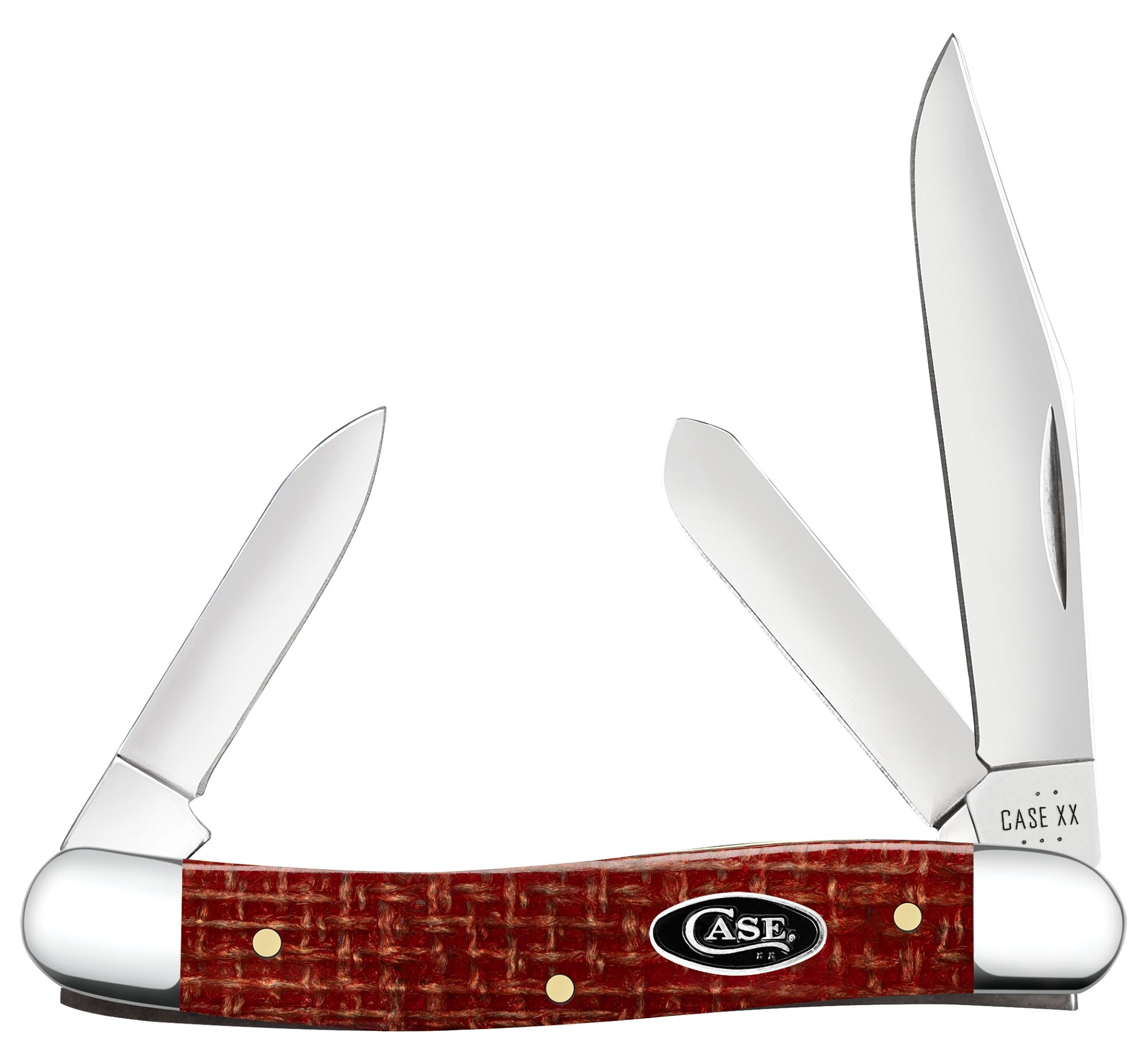 Case CS Dark Red Micarta Smooth Medium Stockman