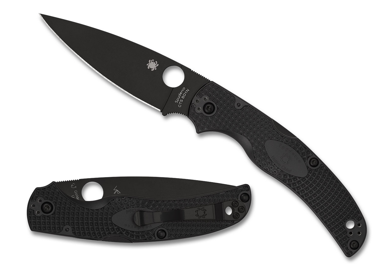 Spyderco C244PBBK Native Chief Black FRN, Black