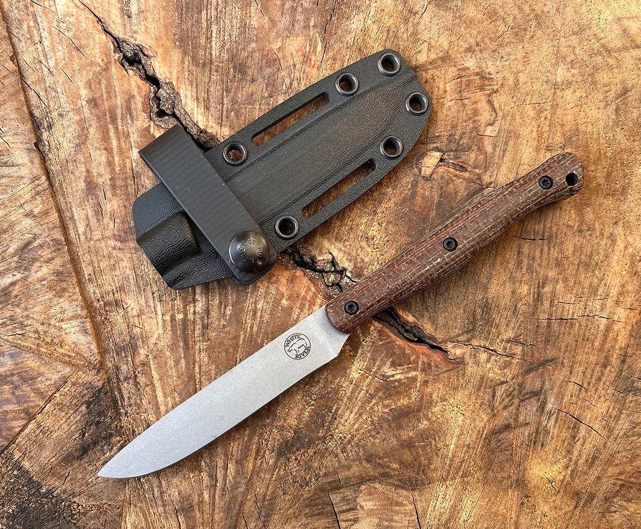 White River Exodus 4, Natural Micarta, Kydex