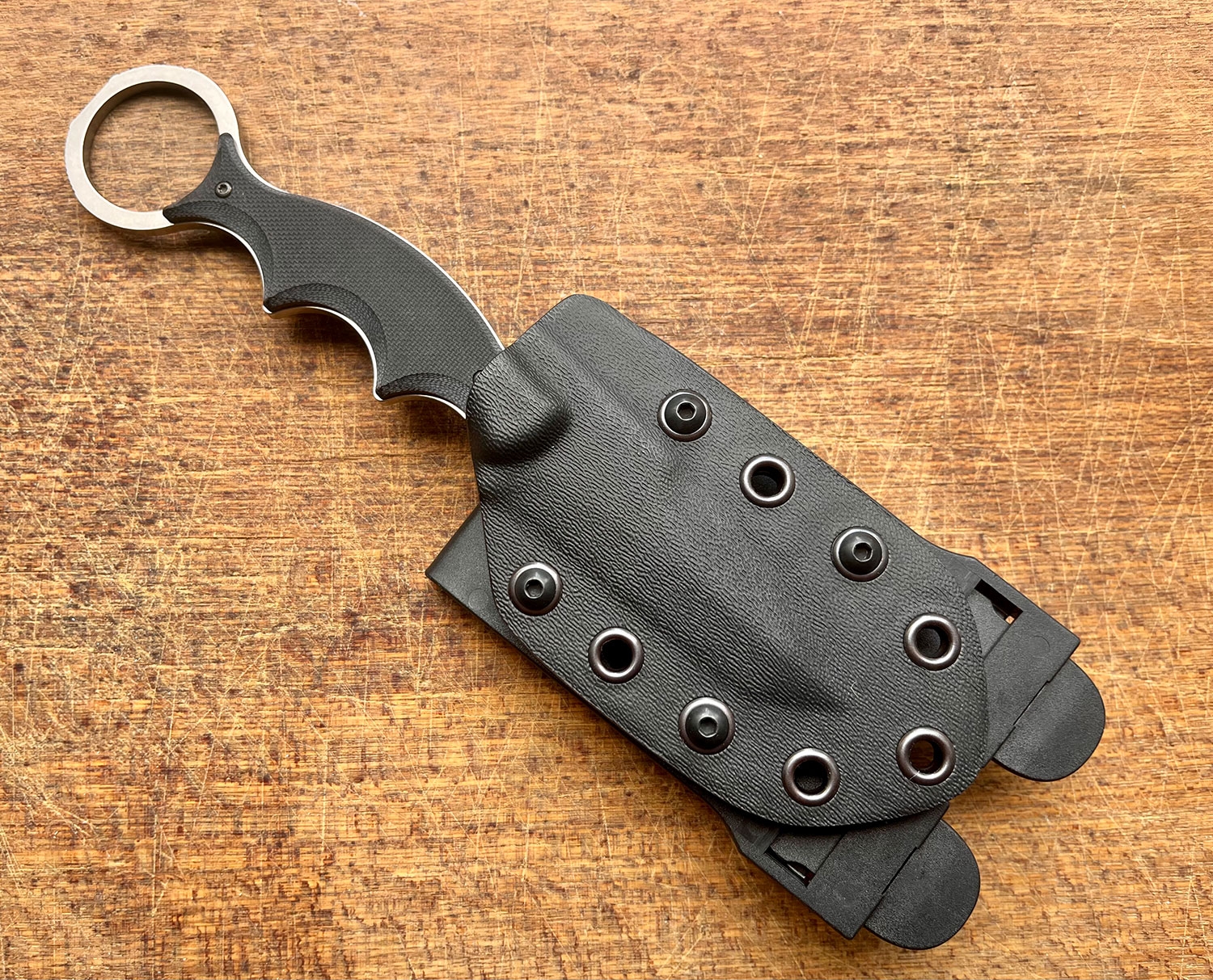 Maserin 921/STW Neck Knife, Tanto, StoneWash