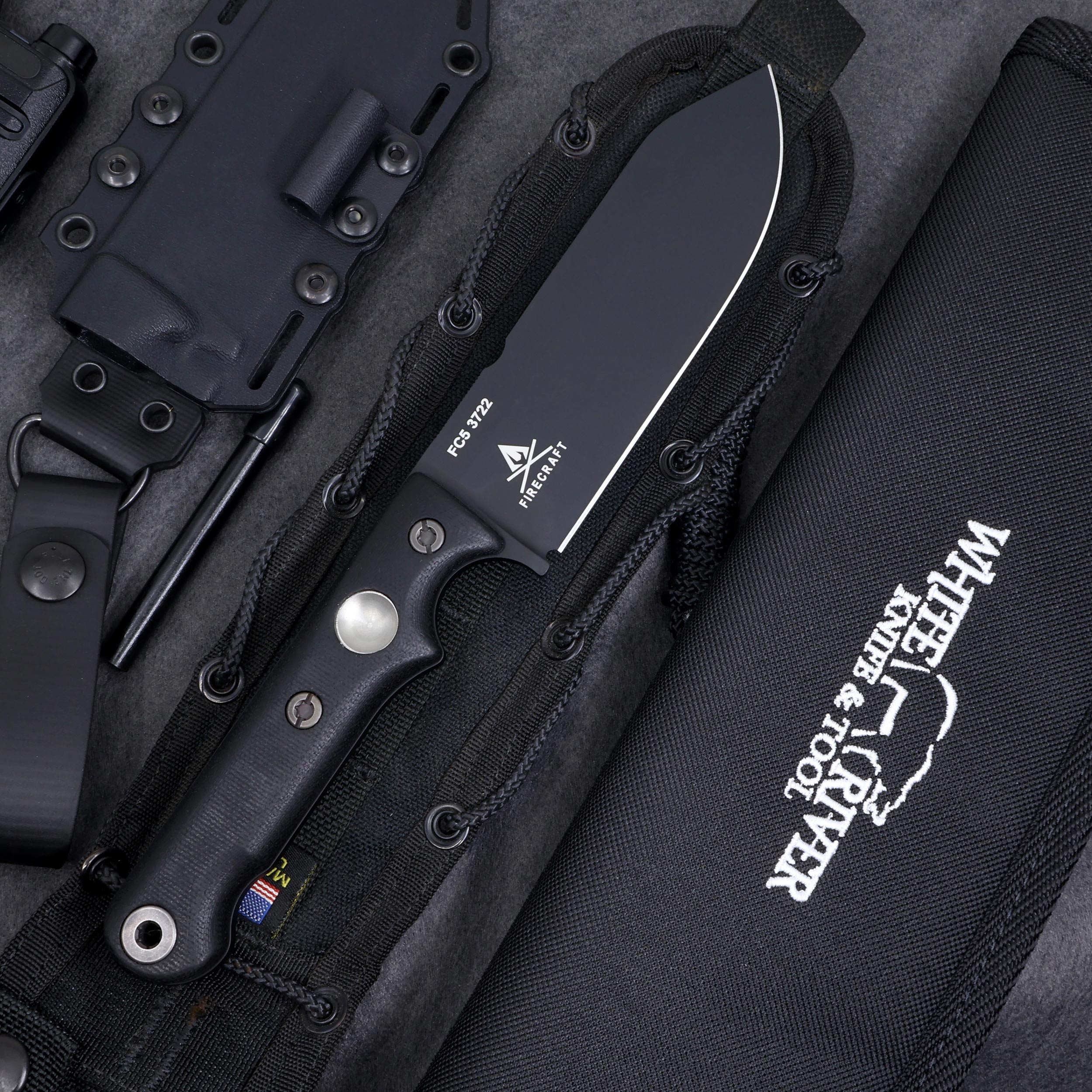 White River FC5 Blackout Micarta, Black Cerakote