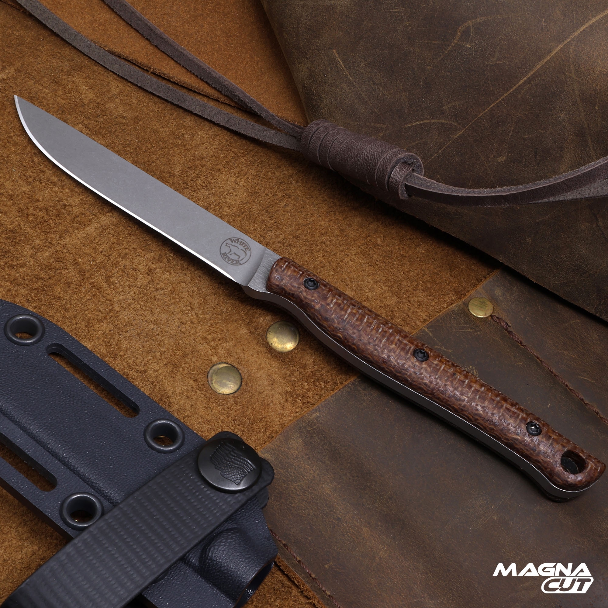 White River Exodus 3, Natural Micarta, Magnacut