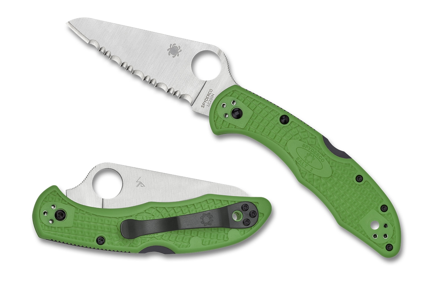 Spyderco C88FSGR2 Salt 2, Green FRN, LC200N