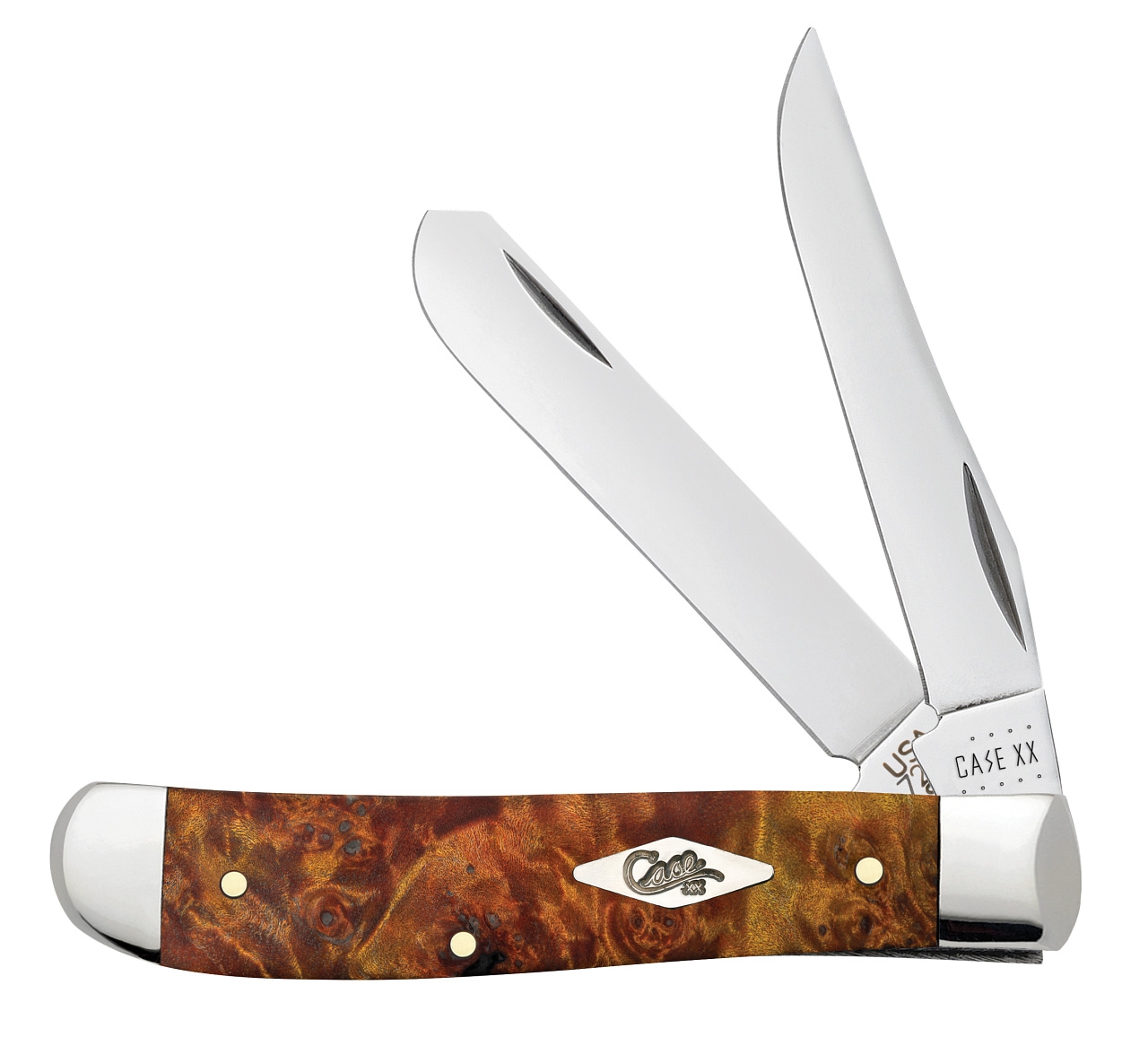 Case SS Autumn Maple Burl Wood Mini Trapper