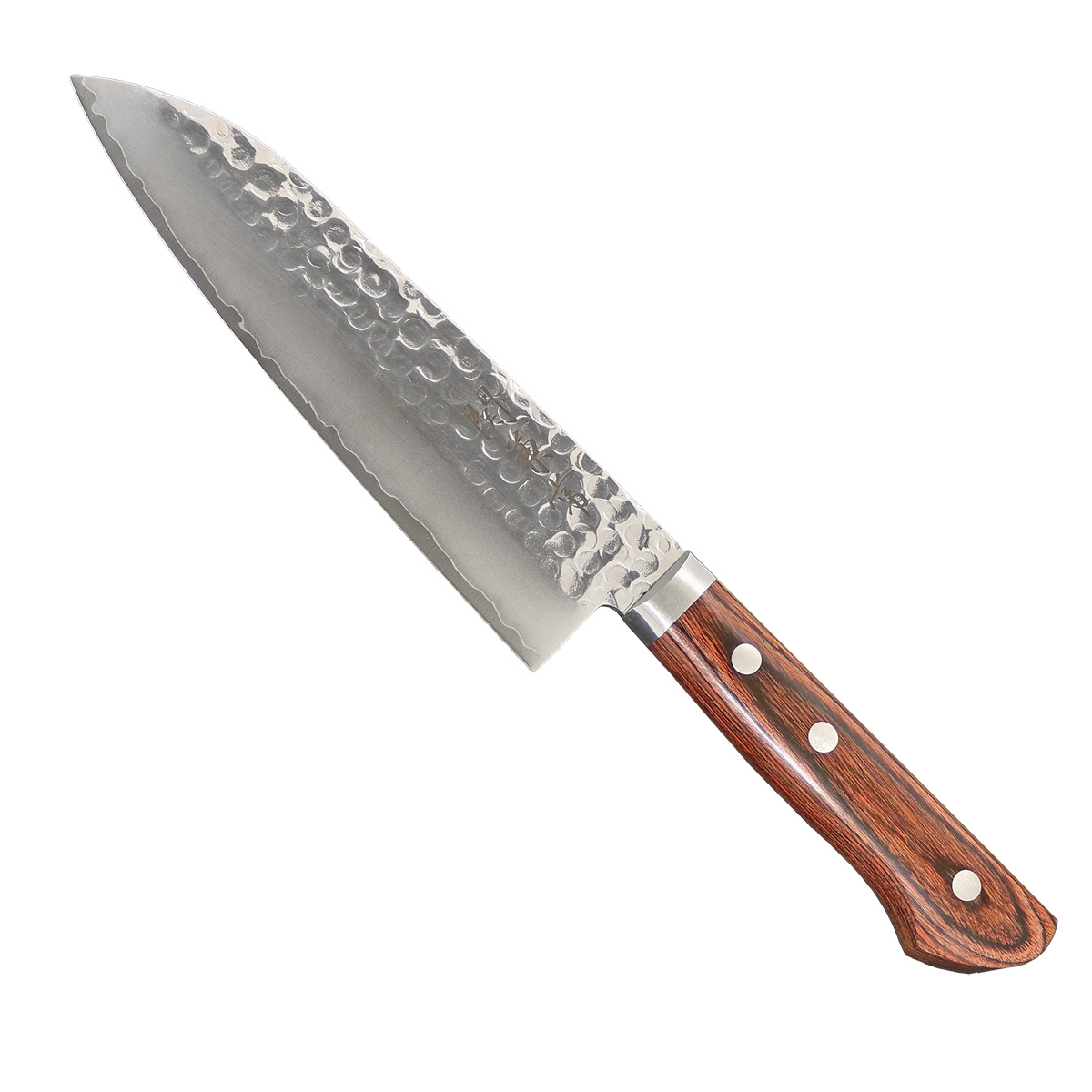 Kanetsune KC-942 Santoku gehämmert 165mm Mahagoni