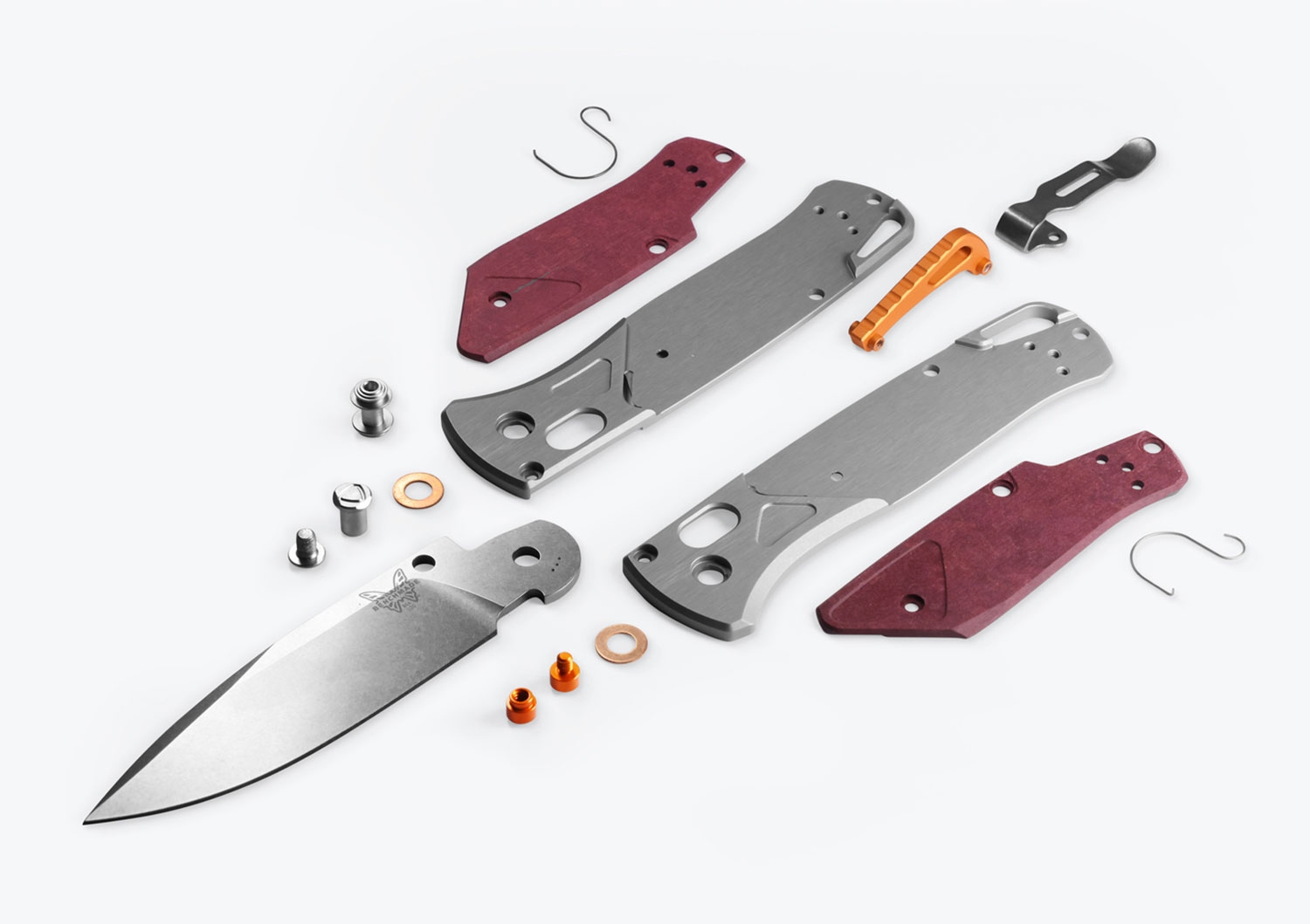 Benchmade 535-09 Bugout, S90V, Gray/ Red Richlite