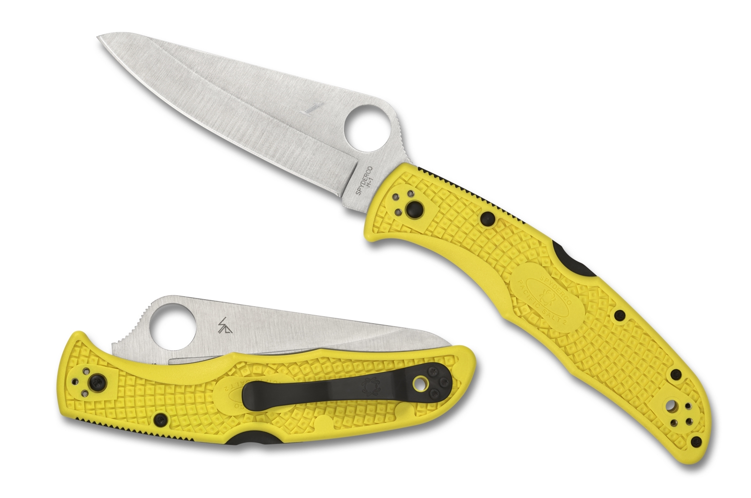 Spyderco C91PYL2 Pacific Salt 2, Yellow FRN, H-2