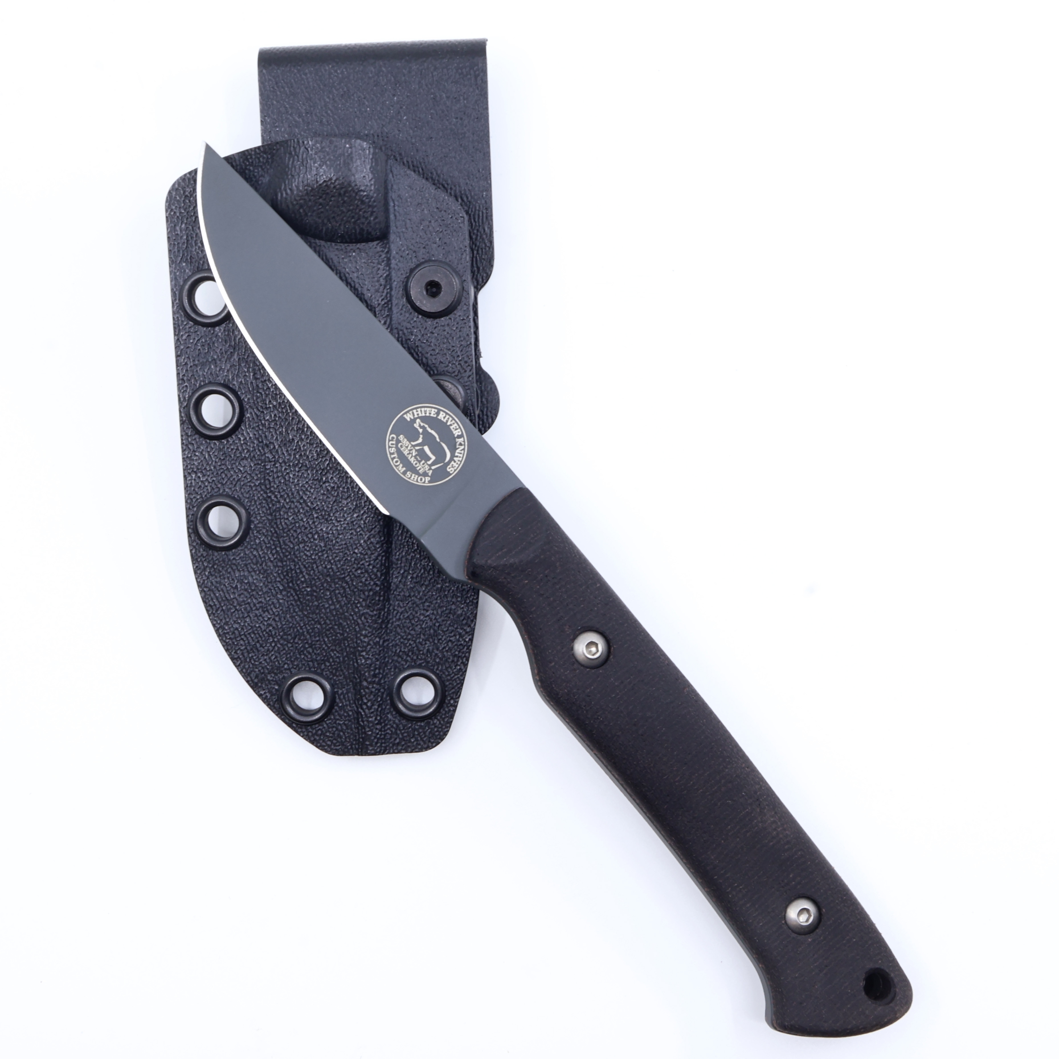 White River Small Game, Black Micarta, Sniper Grey