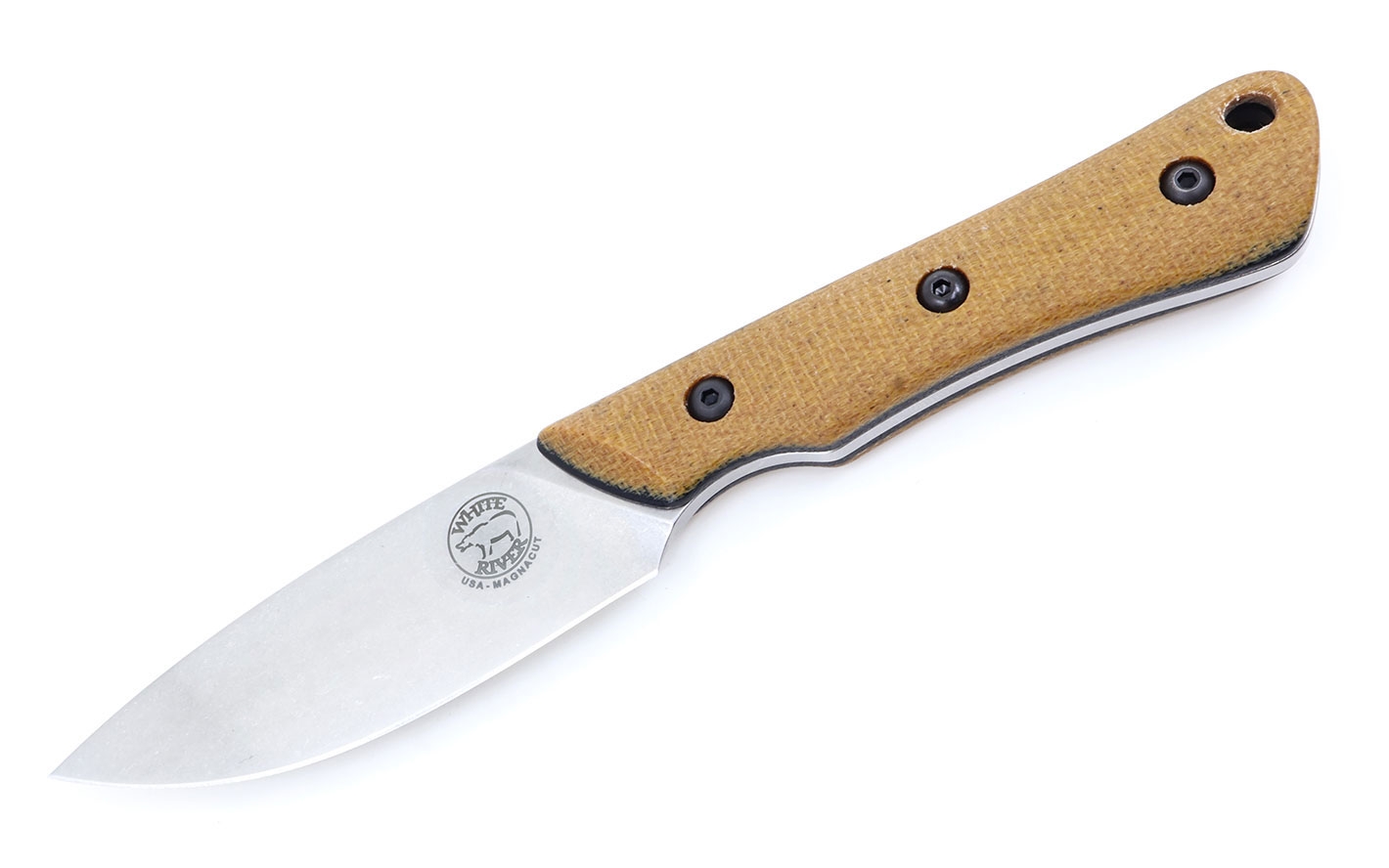 White River Brave, Natural Canvas Micarta Magnacut