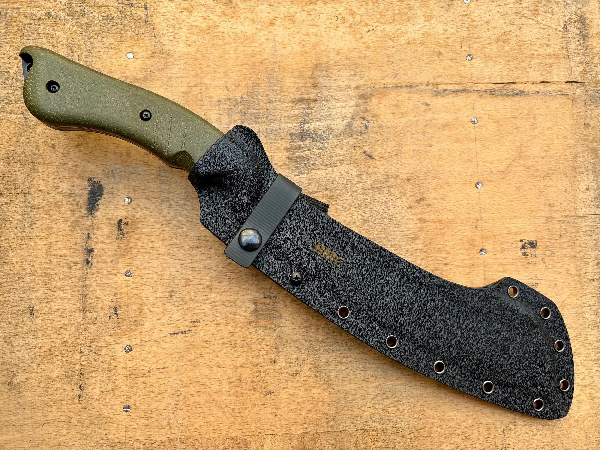 BMC M42 Naga Parang, Green Micarta, Black PVD