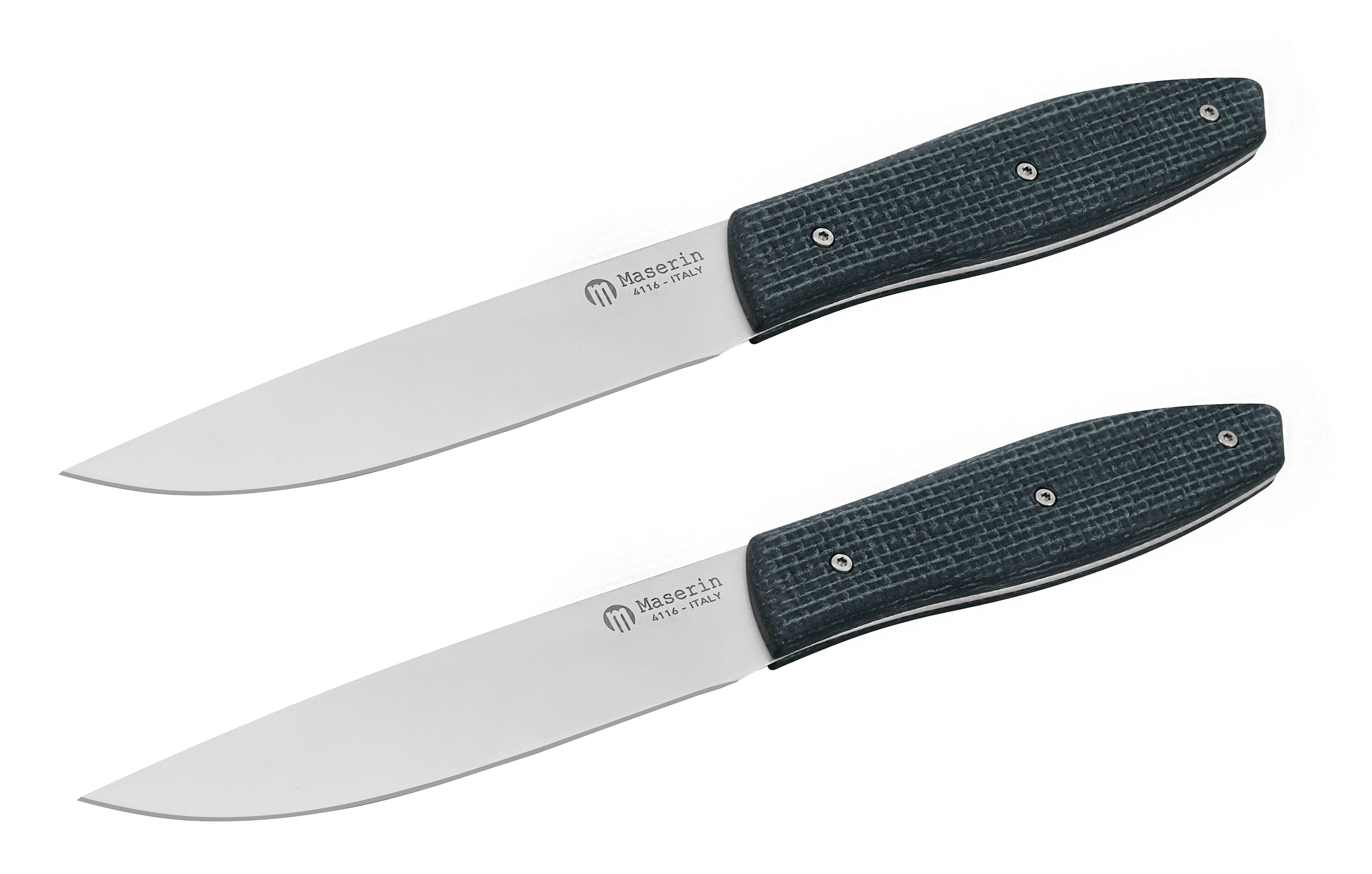 Maserin 2134/SET2-N Steakmesser, Black Micarta