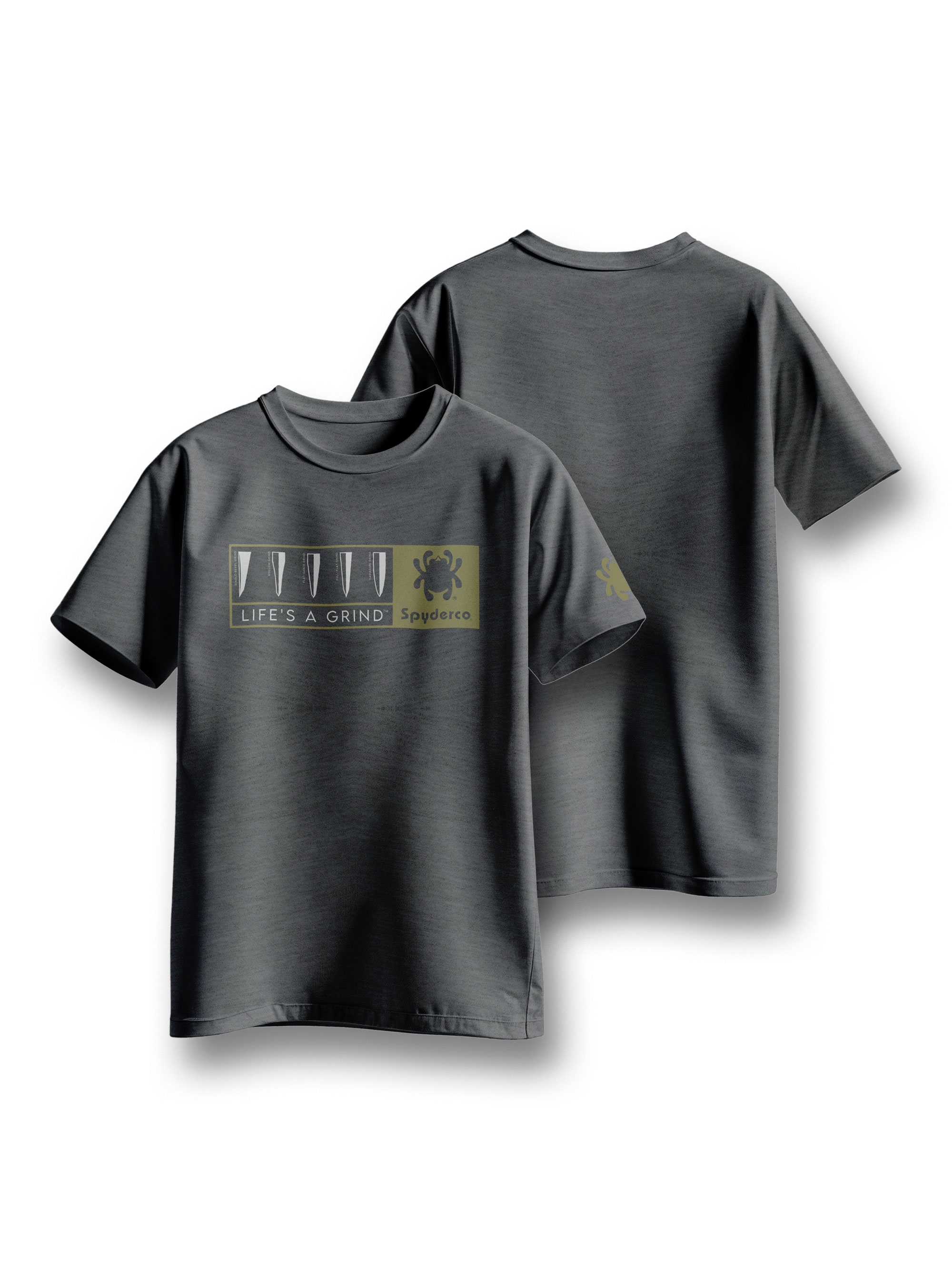 Spyderco TS05HGY T-Shirt Life's a Grind Heather L