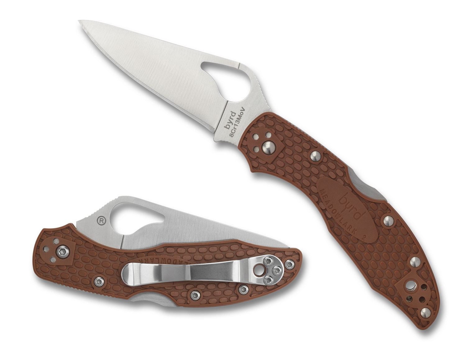 Spyderco BY04PBN2 Meadowlark 2, brown FRN
