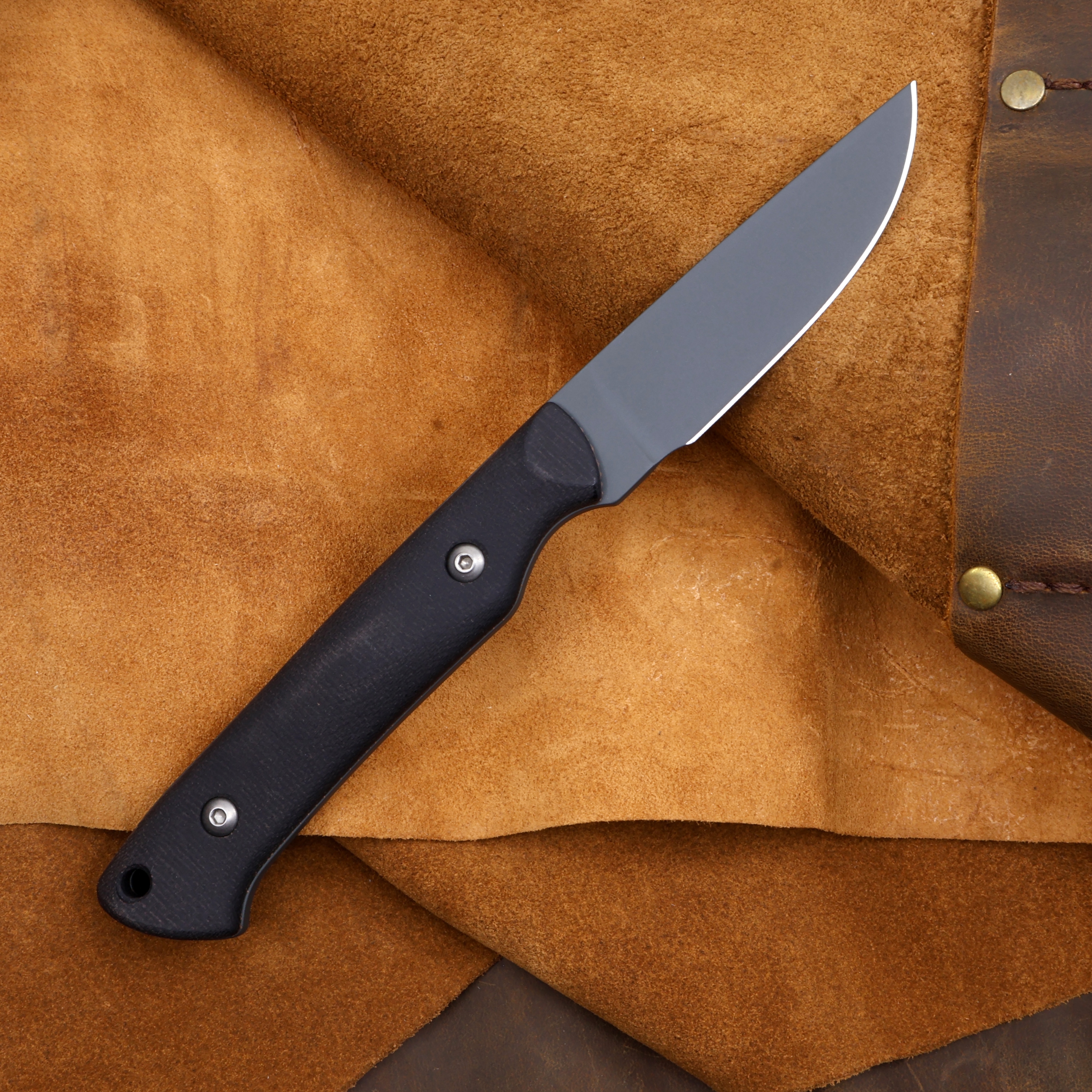 White River Small Game, Black Micarta, Sniper Grey