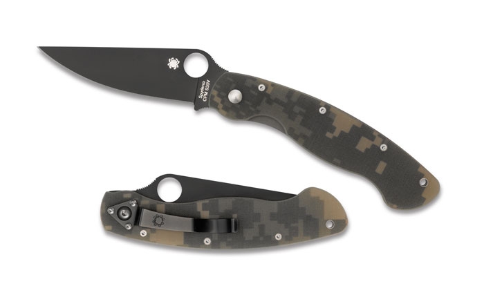 Spyderco C36GPCMOBK Military, G-10 Camo