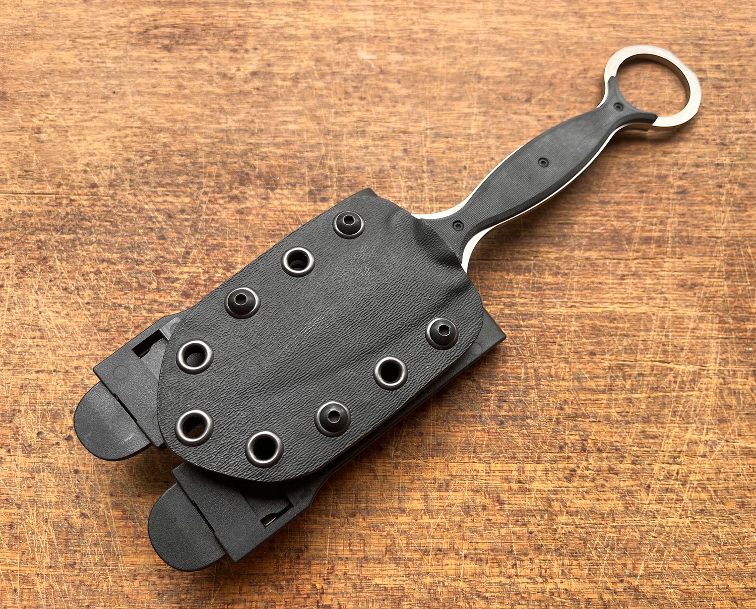 Maserin 922/STW Neck Knife, Spear Point, StoneWash